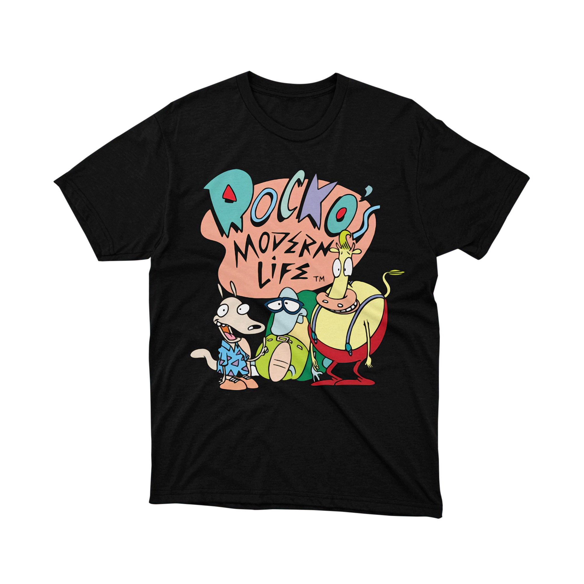 Rockos Modern Life Cartoon Friends Group Tee Shirt