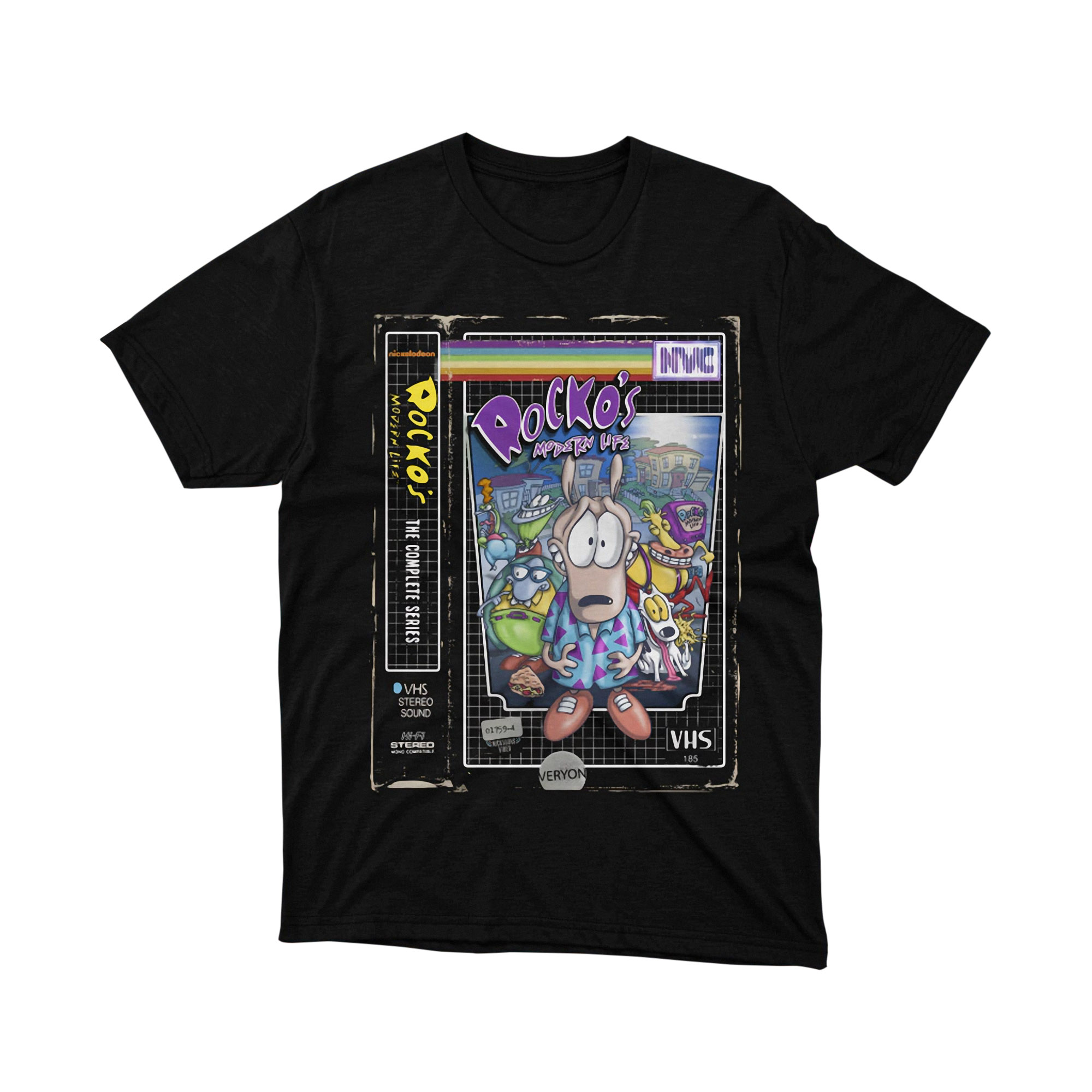 Rockos Modern Life VHS Tape Complete Series Cartoon Tee Shirt