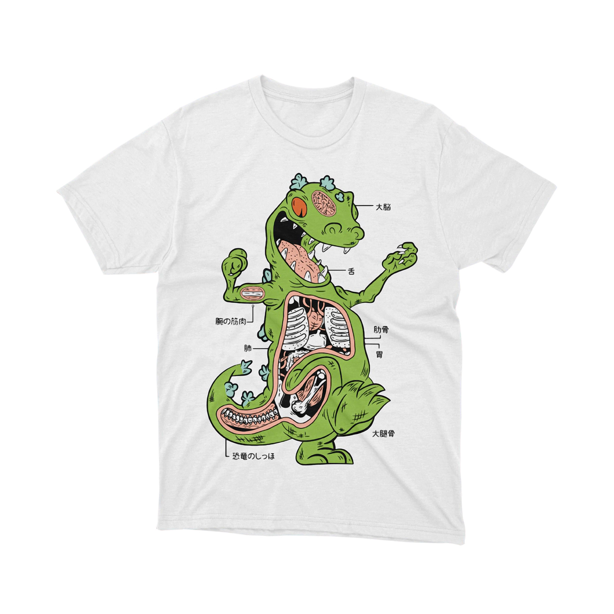 Rugrats Reptar Anatomy Dinosaur Funny Cartoon Tee Shirt