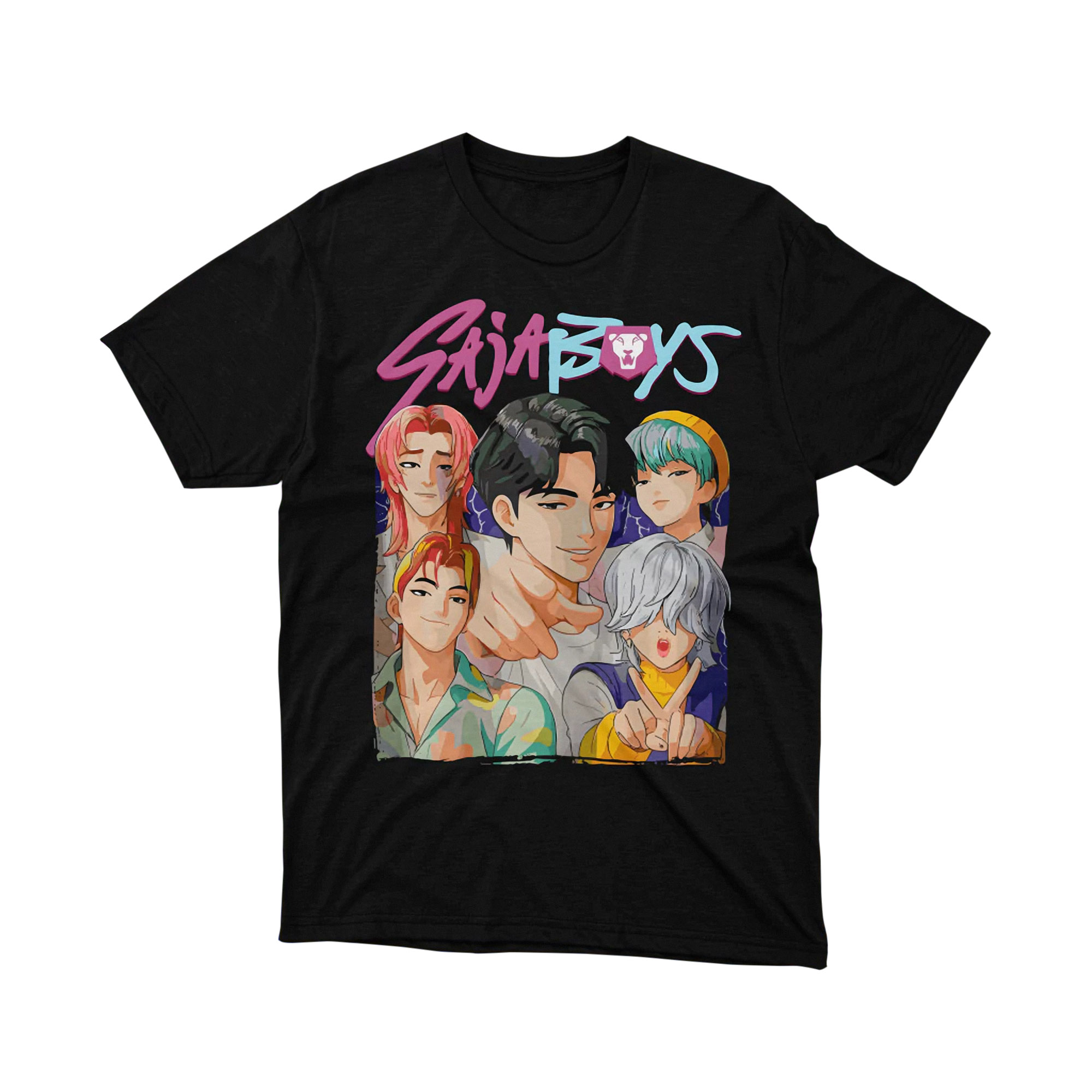 Sajaboys Korean Anime Boy Band Group T Shirt