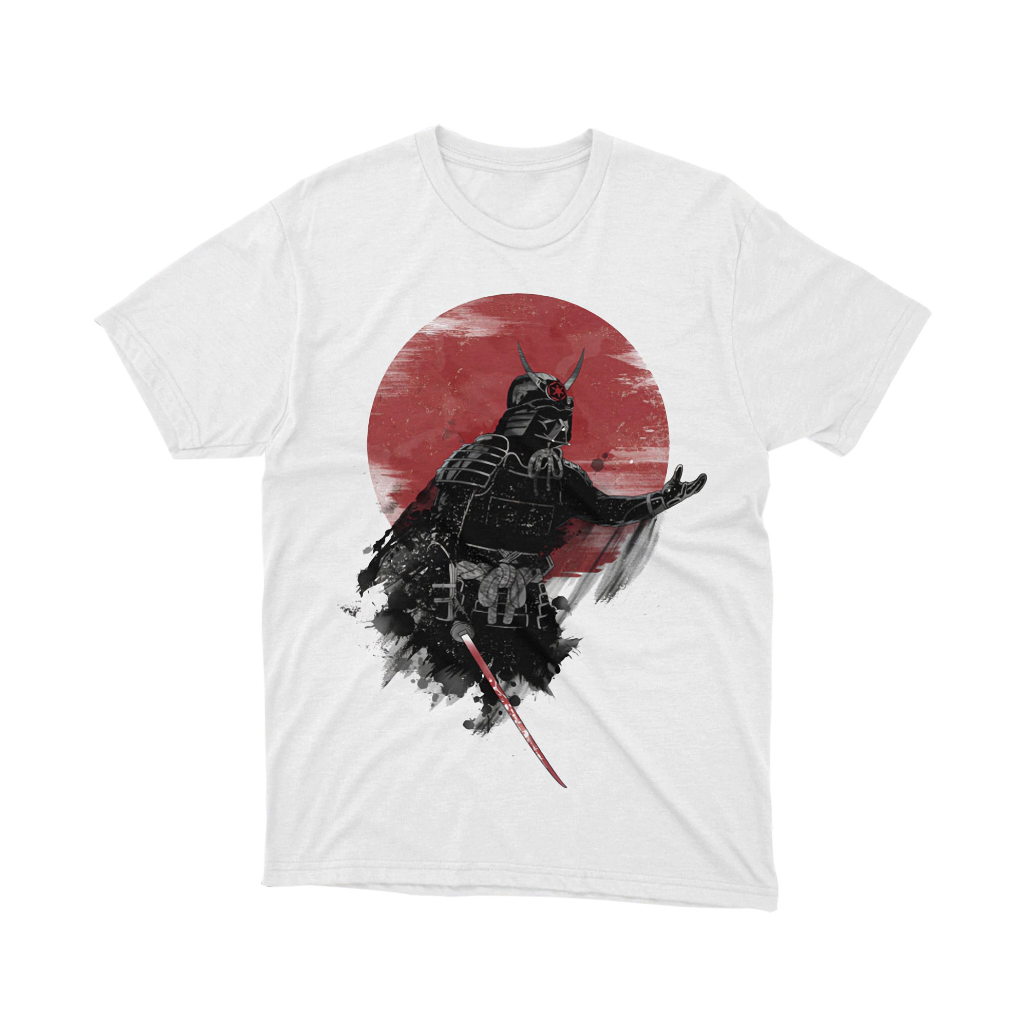 Samurai Vader Rising Sun Star Wars Parody T Shirt Japanese Warrior Ink Art Unisex