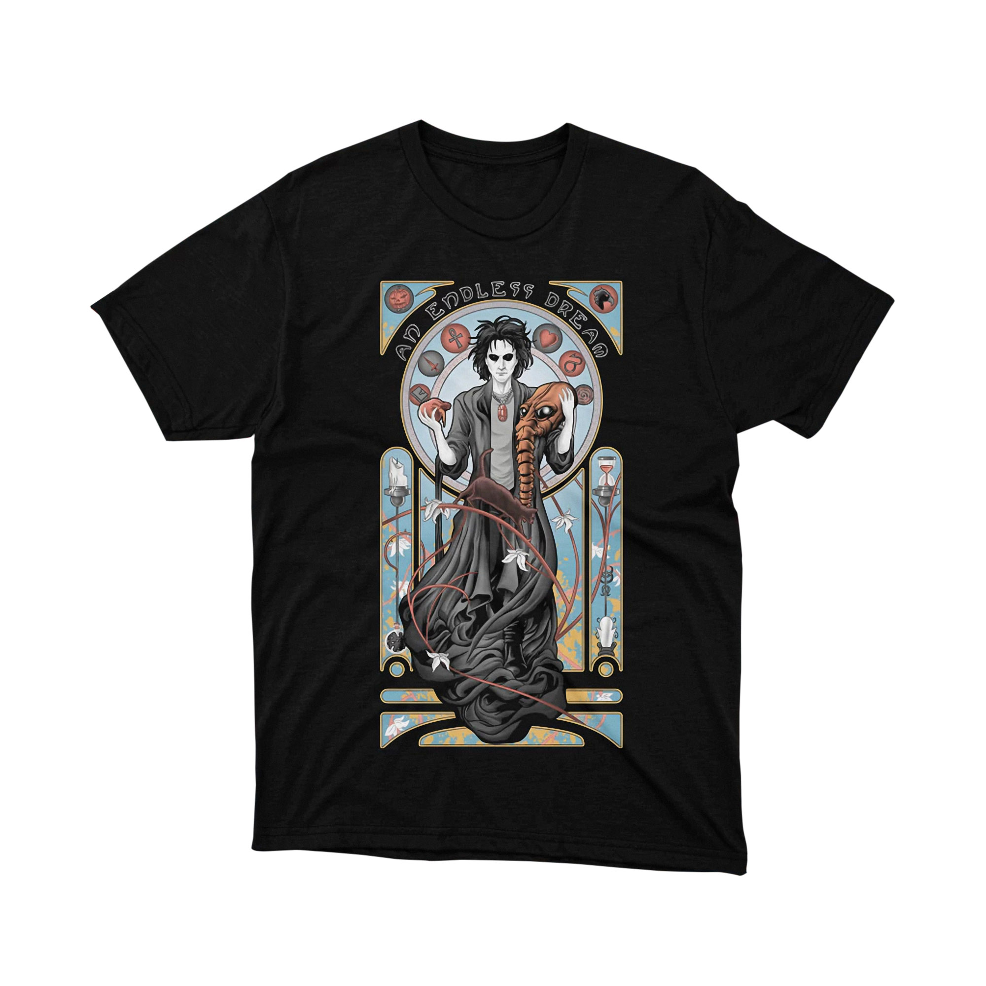Sandman An Endless Dream Art Nouveau Parody T Shirt Dream Endless Unisex