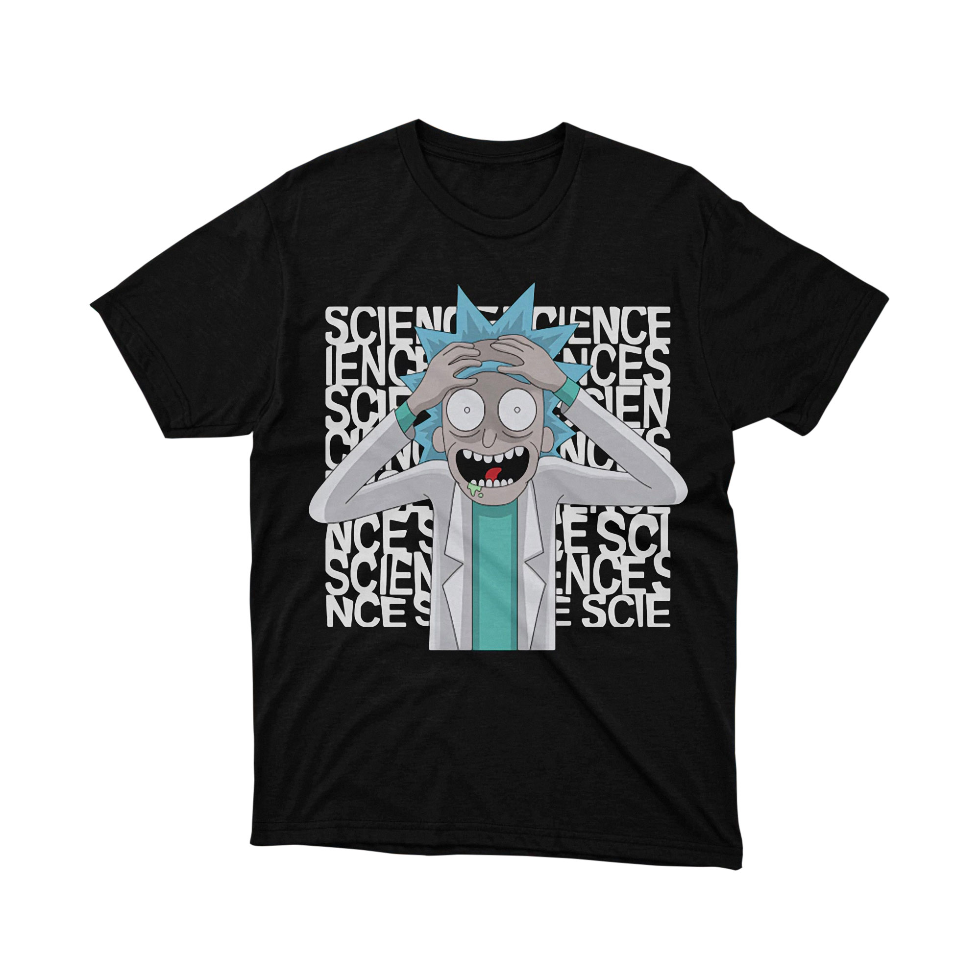 Science Crazy Rick Sanchez Cartoon T Shirt Funny Rick and Morty Nerd Unisex
