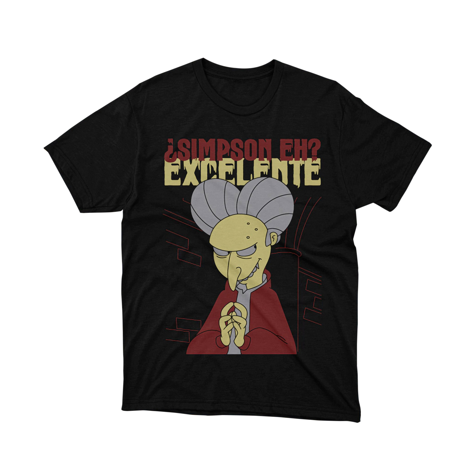 Simpson Excelente Mr Burns Parody Spanish Quote T Shirt Retro Cartoon Graphic