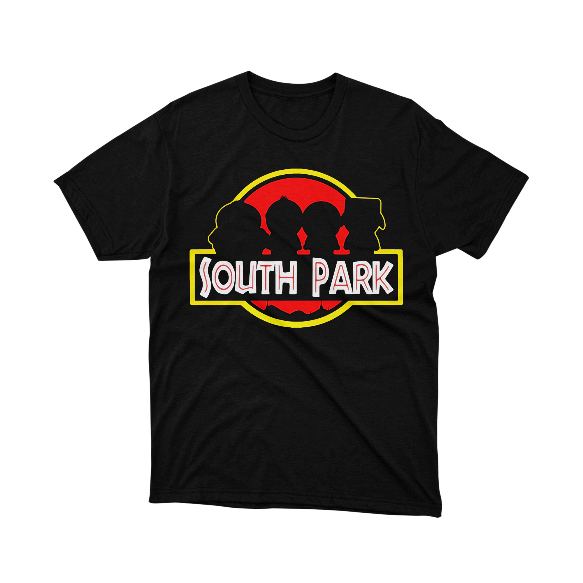 South Park Jurassic Logo Parody T Shirt Classic Cartoon Mashup Unisex