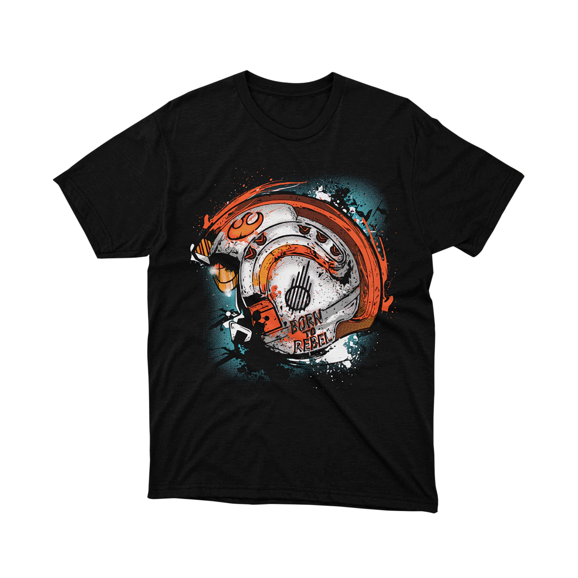 Star Wars BB 8 Droid Born To Rebel Splatter T Shirt