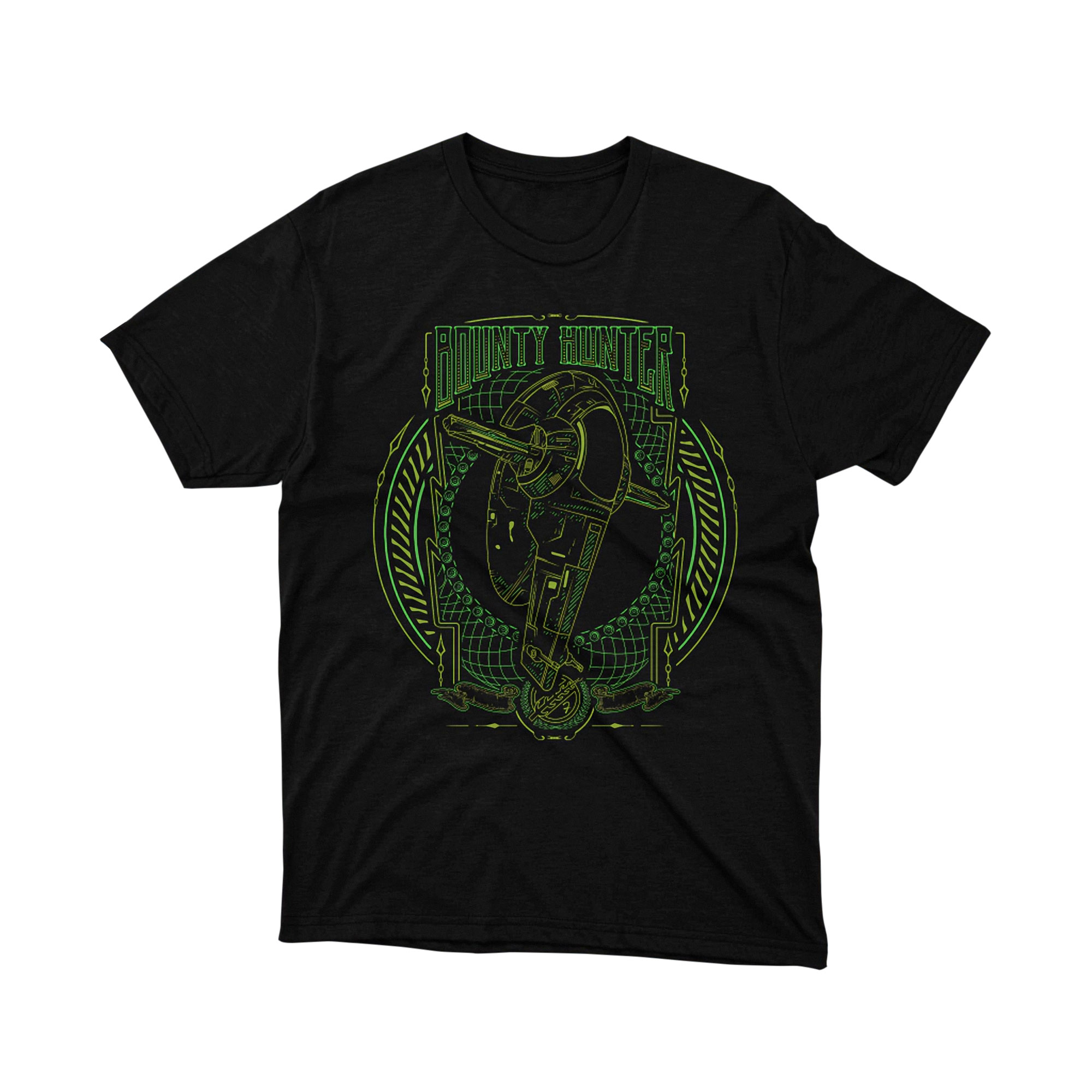 Star Wars Boba Fett Slave 1 Bounty Hunter Neon T Shirt