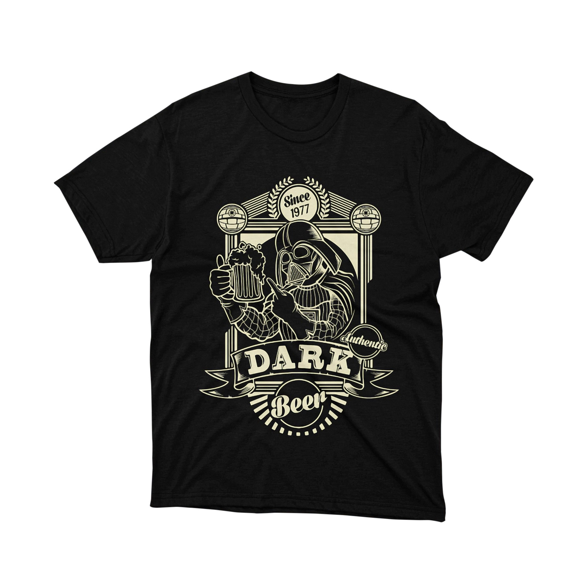 Star Wars Darth Vader Dark Beer Vintage Logo T Shirt