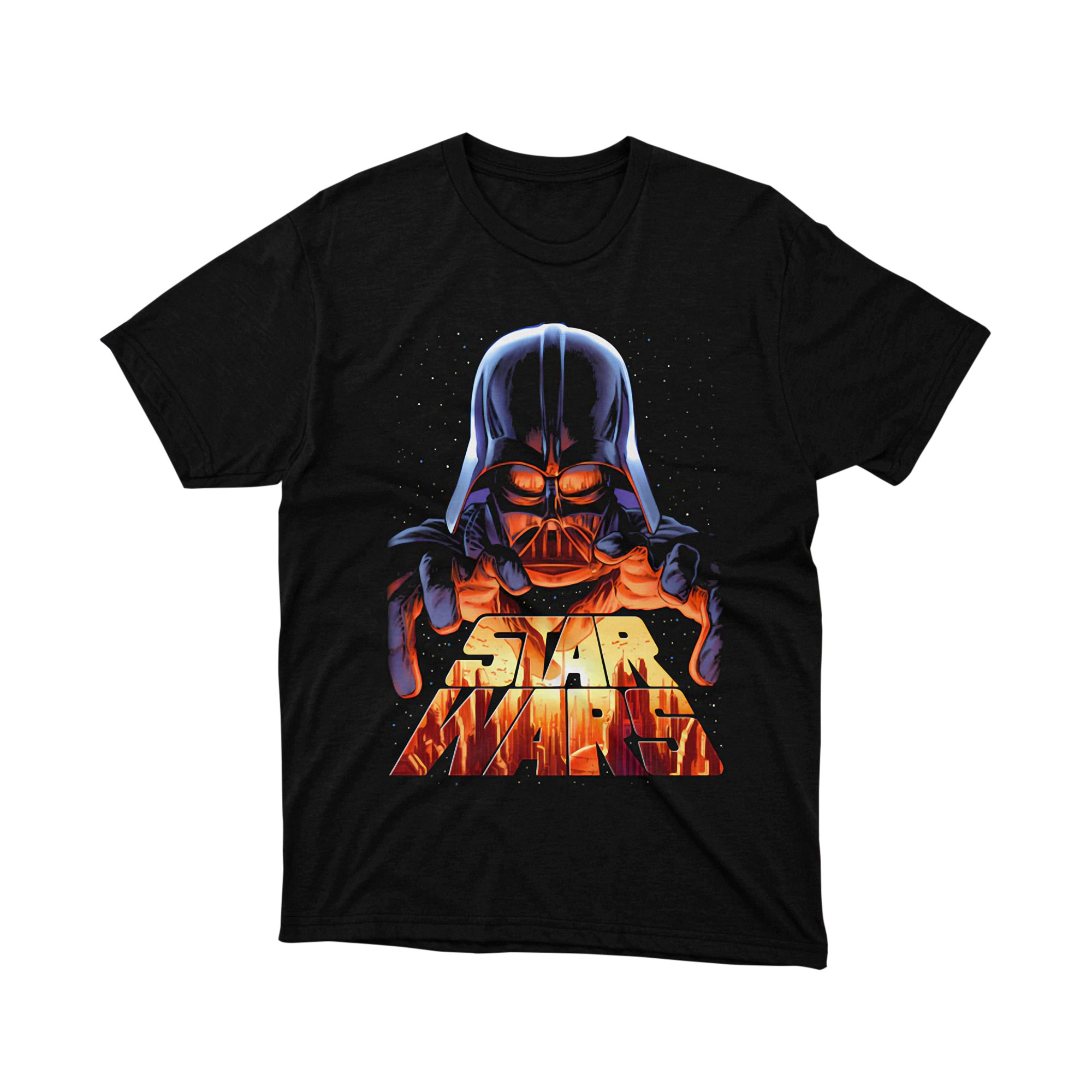 Star Wars Darth Vader Fire Movie Poster T Shirt