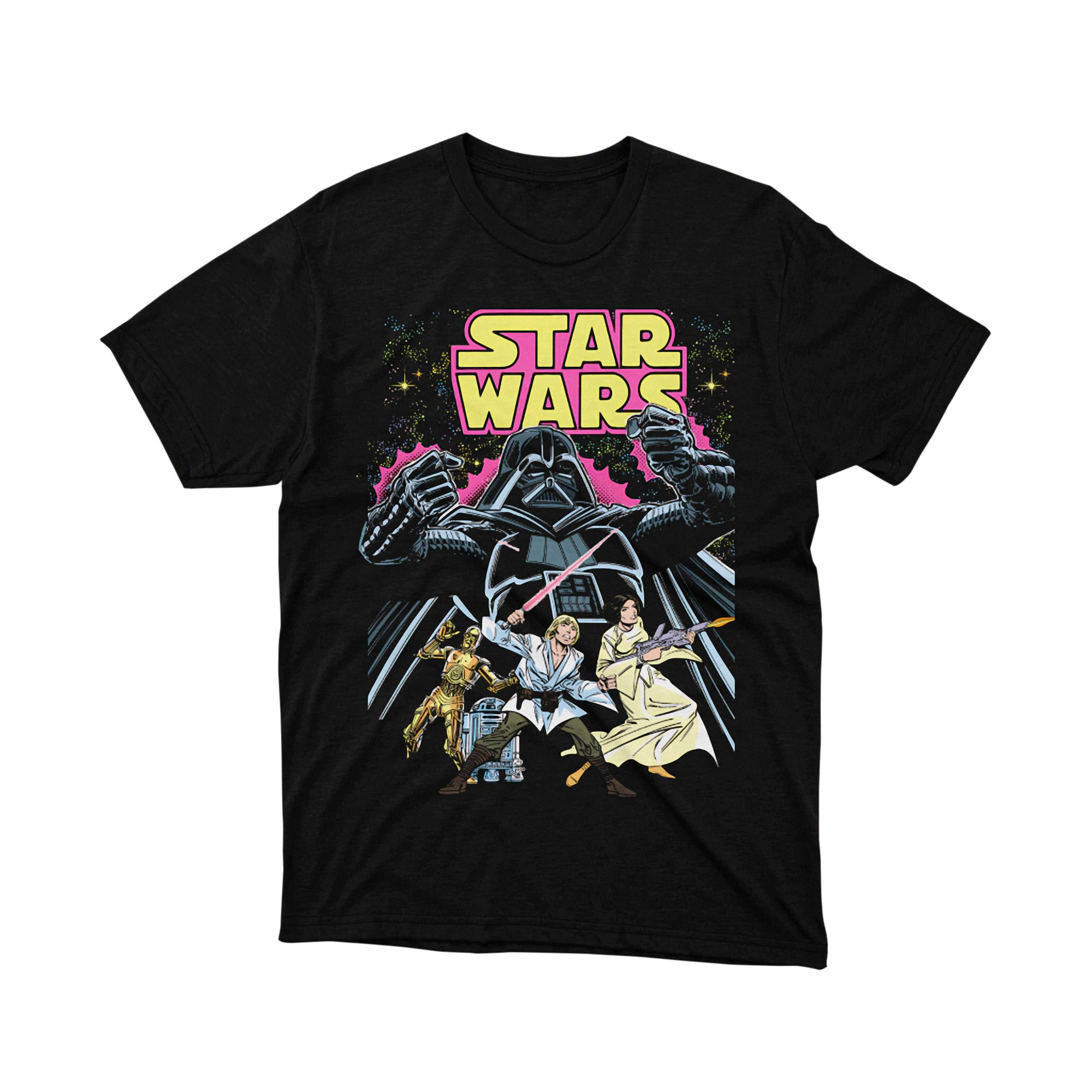 Star Wars New Hope Comic Poster Parody T Shirt Classic Sci Fi Unisex
