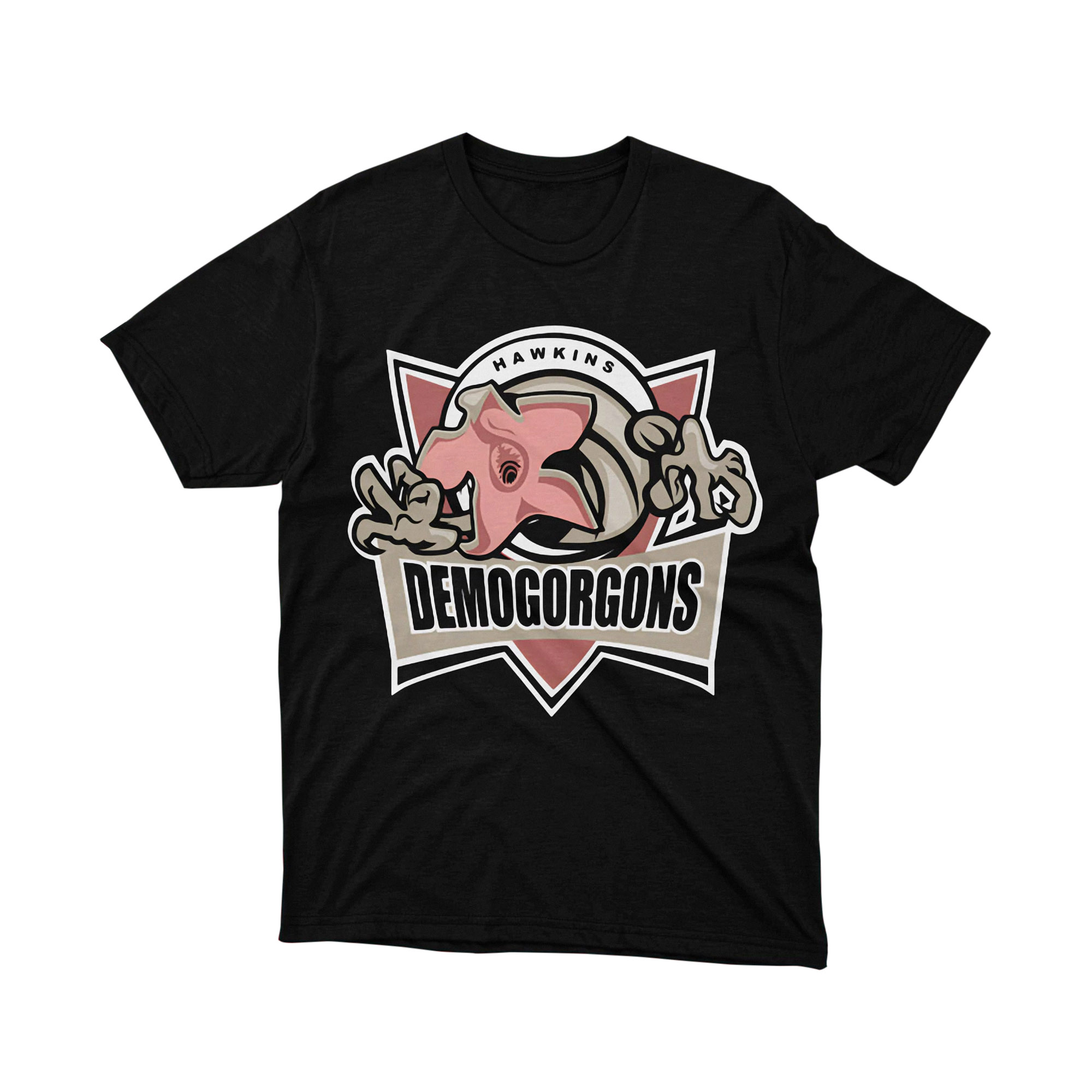 Stranger Things Demogorgon Hawkins Athletics Logo T Shirt