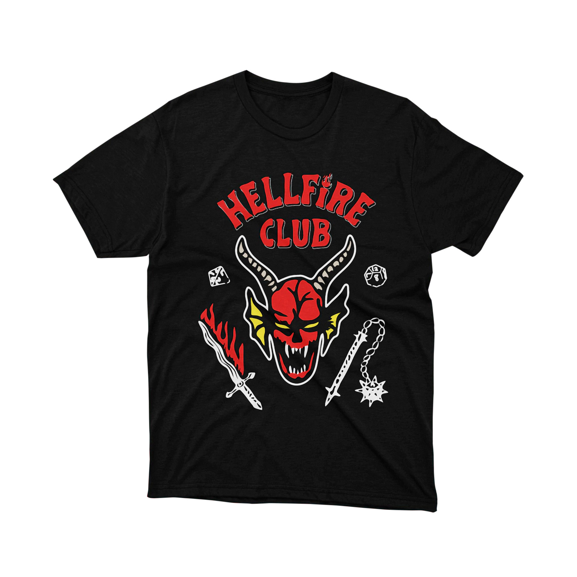 Stranger Things Hellfire Club Demon Dice Logo T Shirt