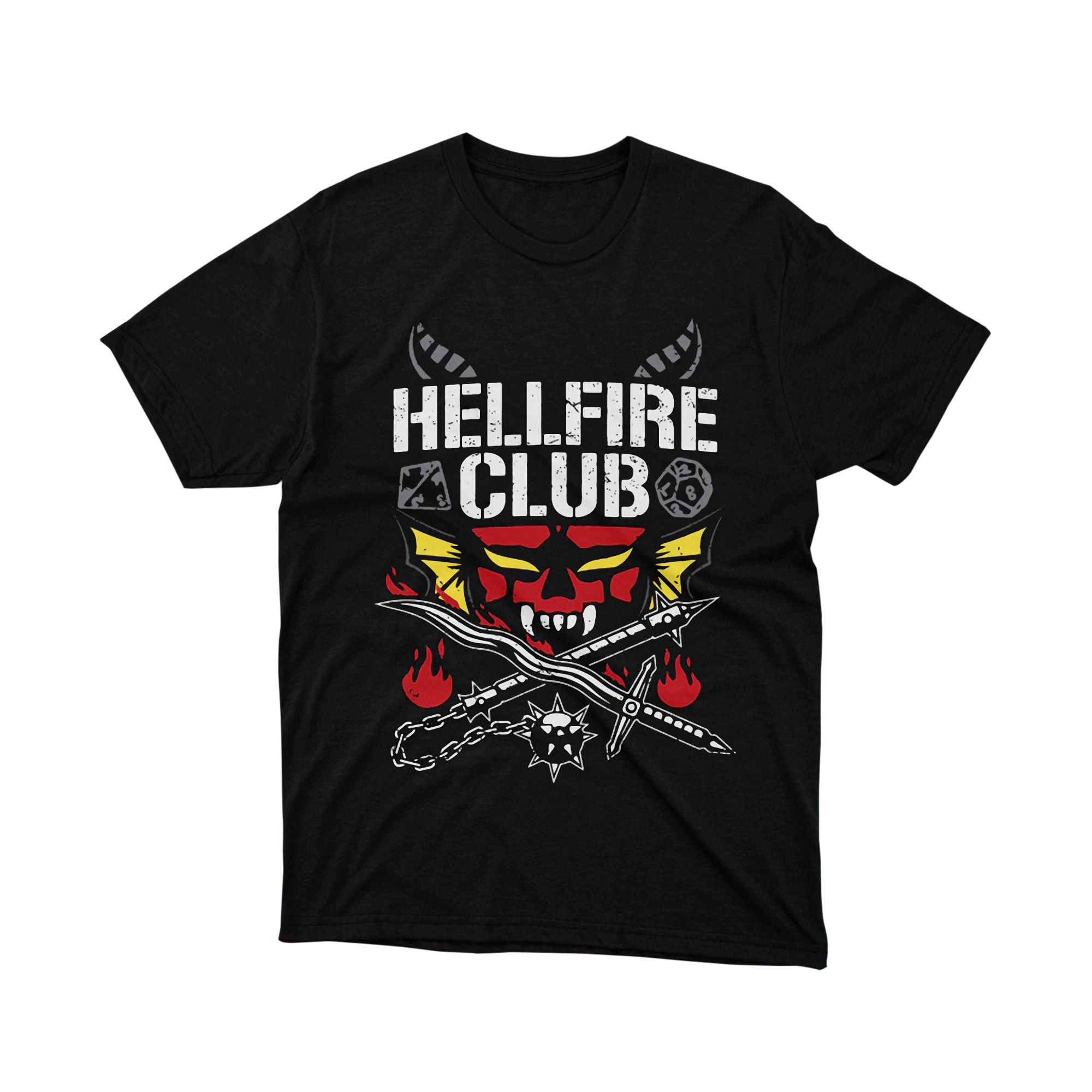Stranger Things Hellfire Club Demon Swords T Shirt