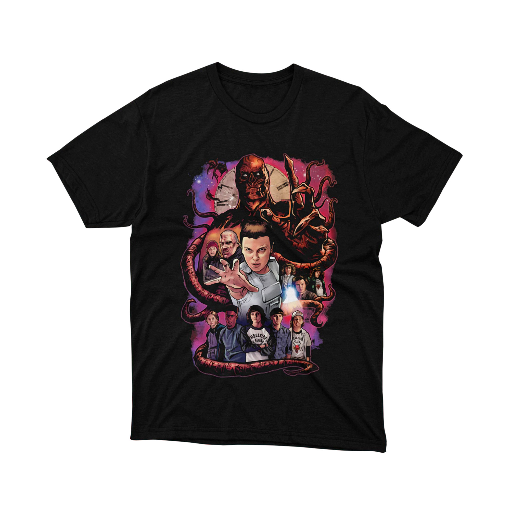 Stranger Things Main Cast Vecna Tentacles Parody T Shirt Poster Art Unisex