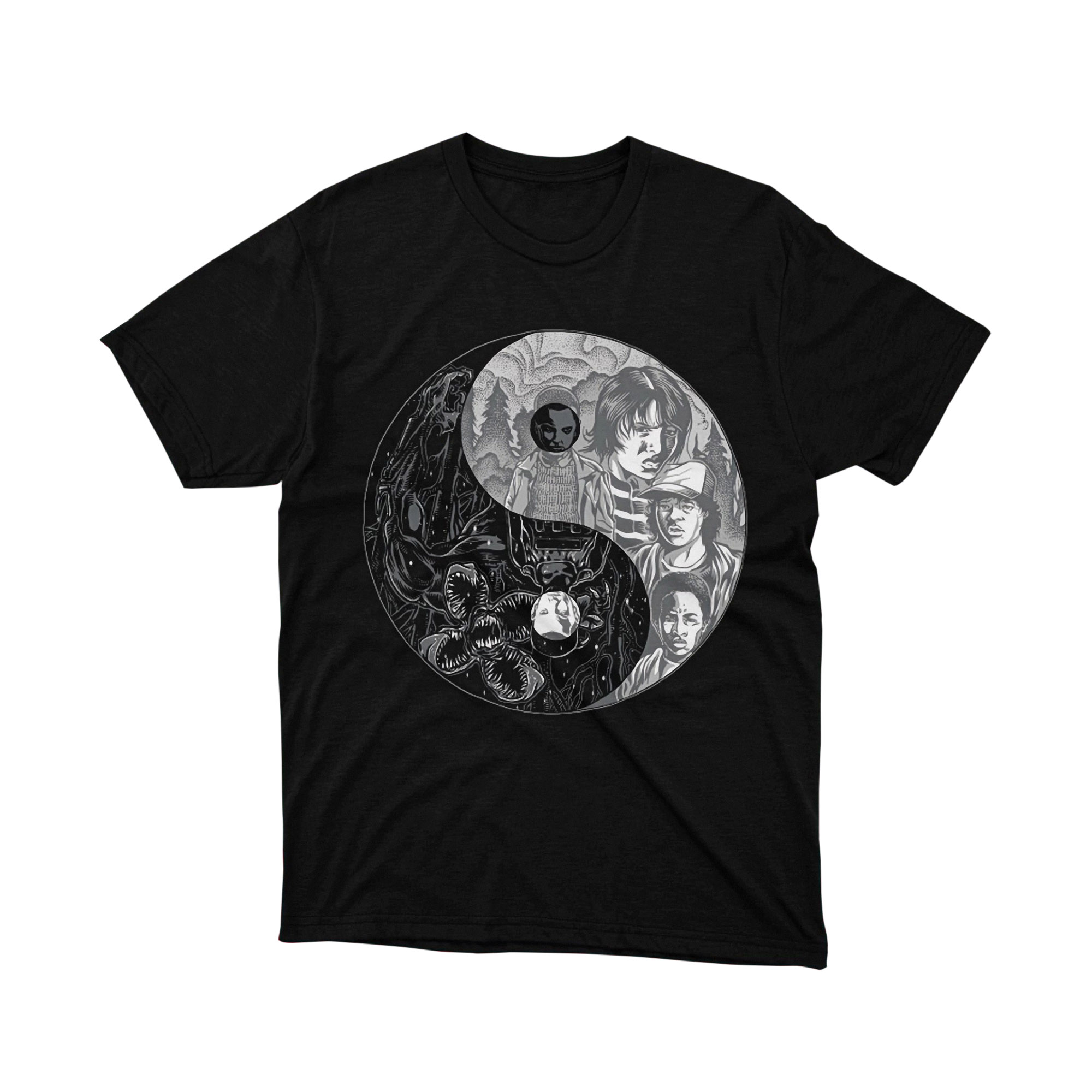 Stranger Things Upside Down Yin Yang Demogorgon T Shirt