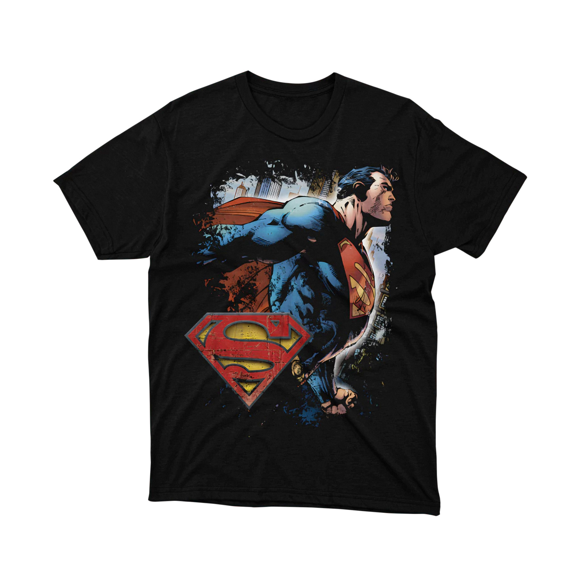 Superman Flying Hero Modern Art Parody T Shirt DC Comics Unisex