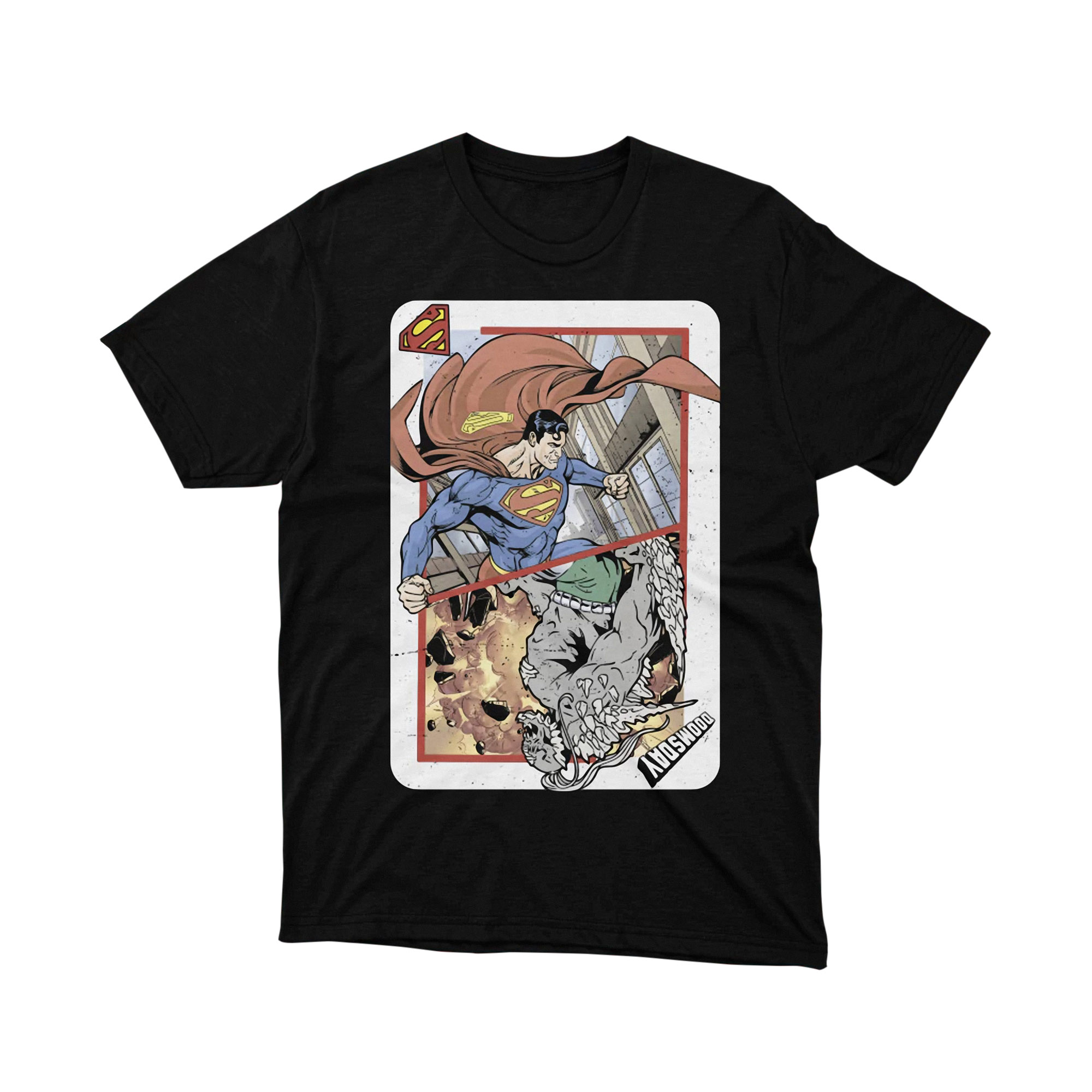 Superman Joker Card Parody T Shirt Comic Hero Colorful Art Unisex