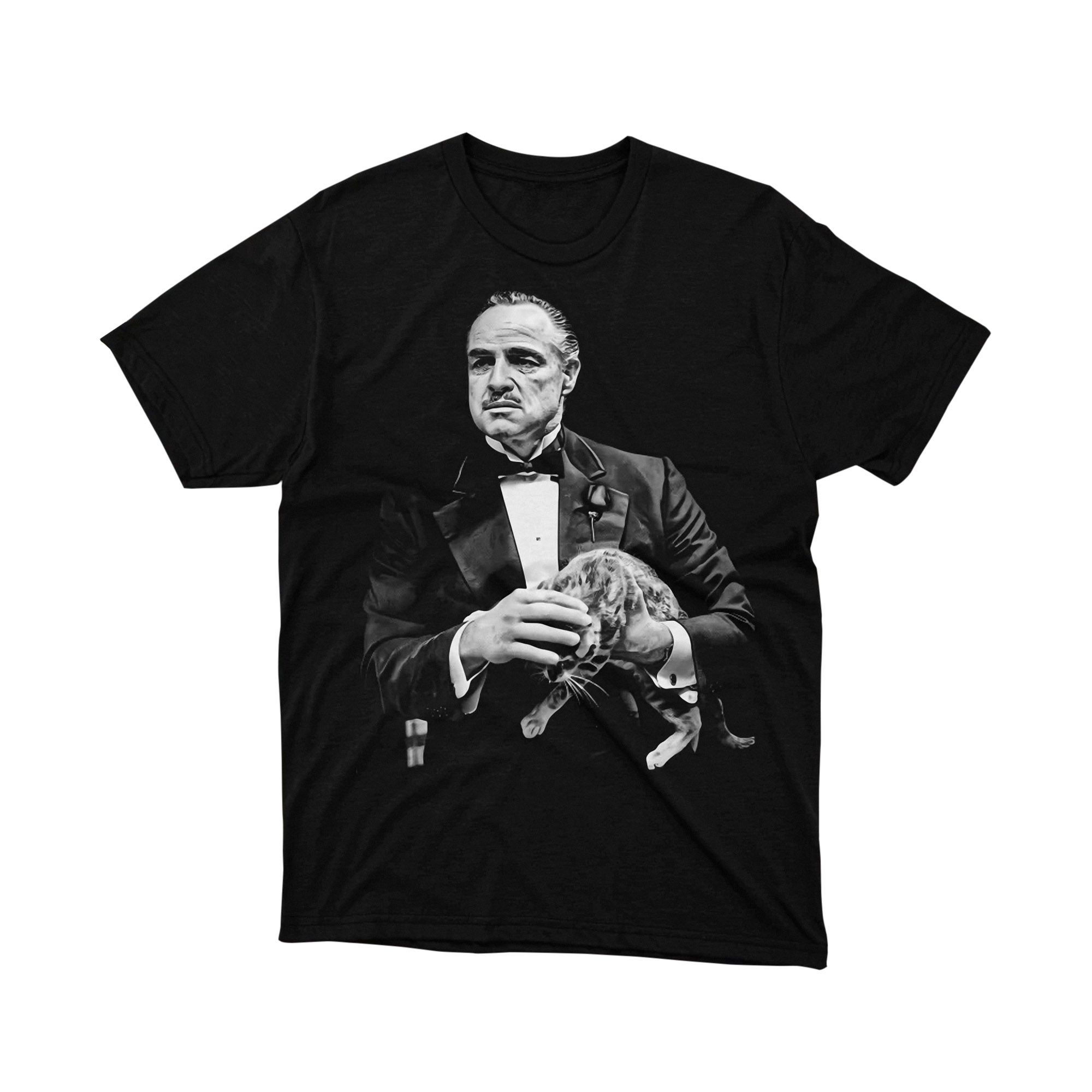 The Godfather Classic Don Cat Black Tuxedo Tee Shirt