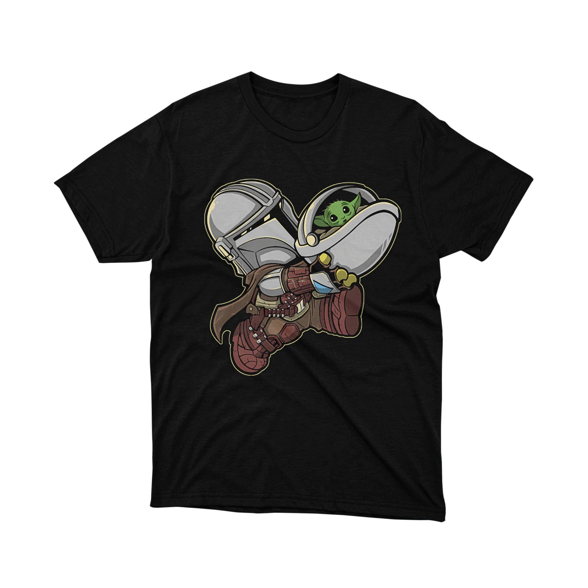 The Mandalorian Mando Grogu Cute Hug T Shirt