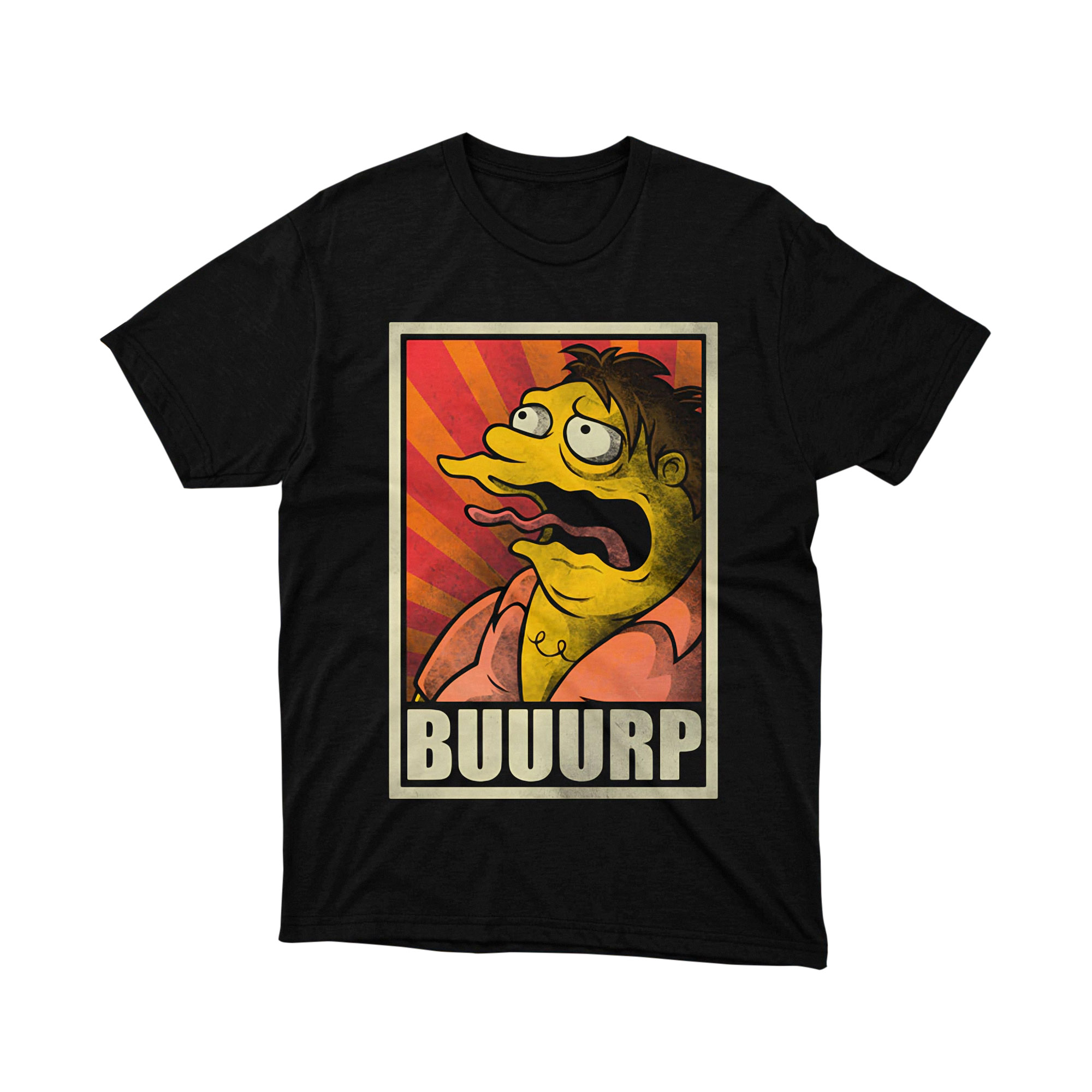 The Simpsons Barney Gumble Buuurp Propaganda Poster T Shirt