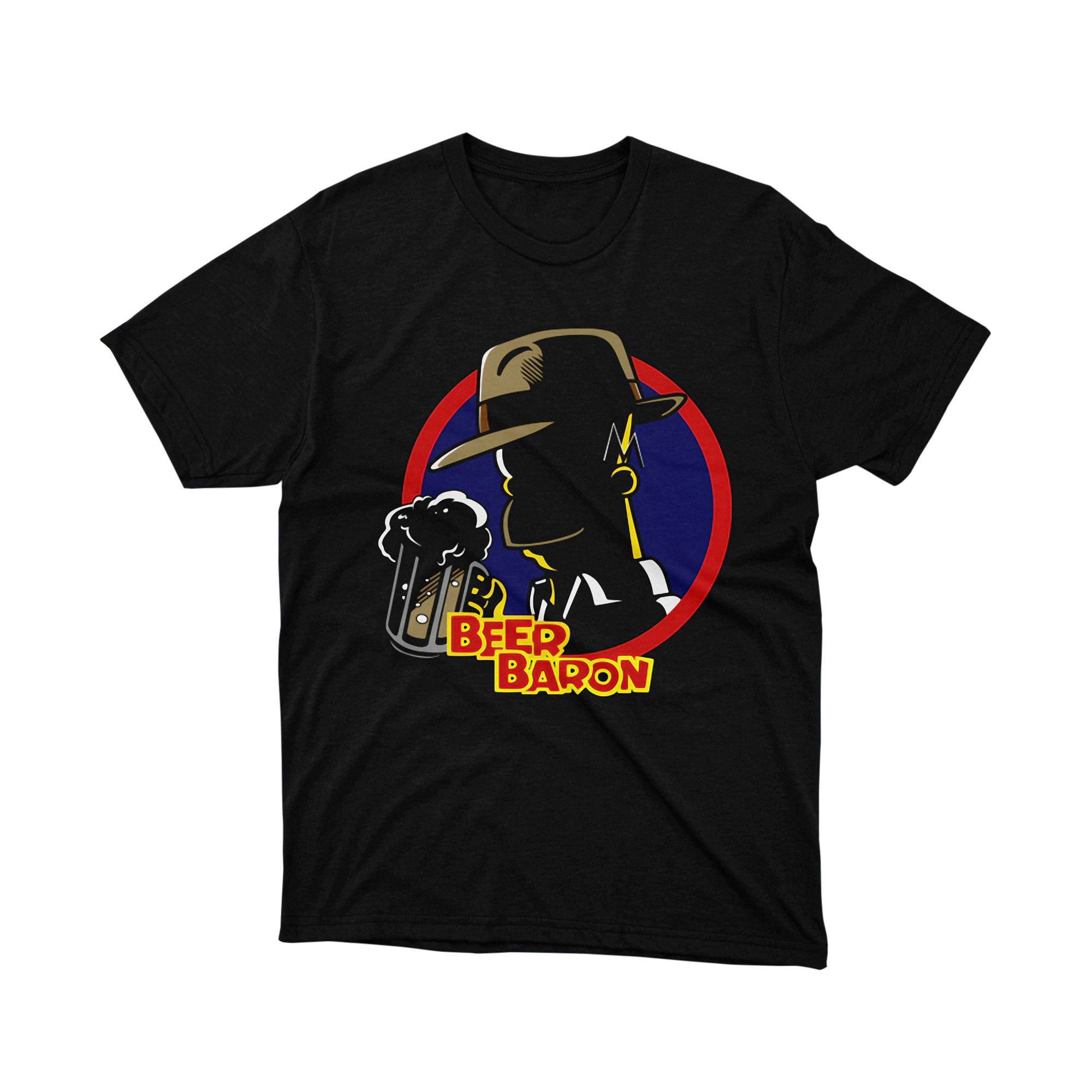 The Simpsons Beer Baron Homer Silhouette T Shirt