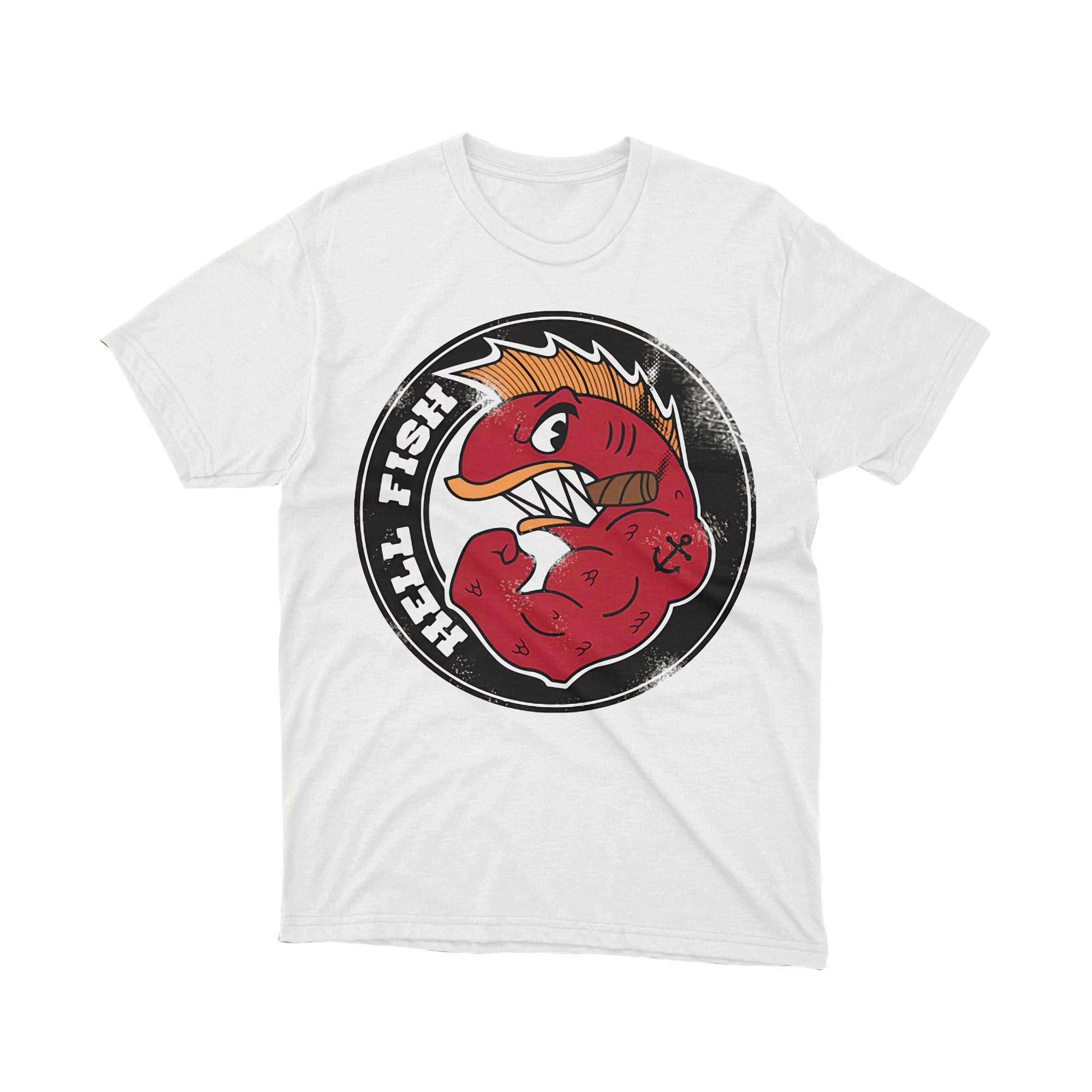 The Simpsons Hell Fish Cigar Muscle T Shirt