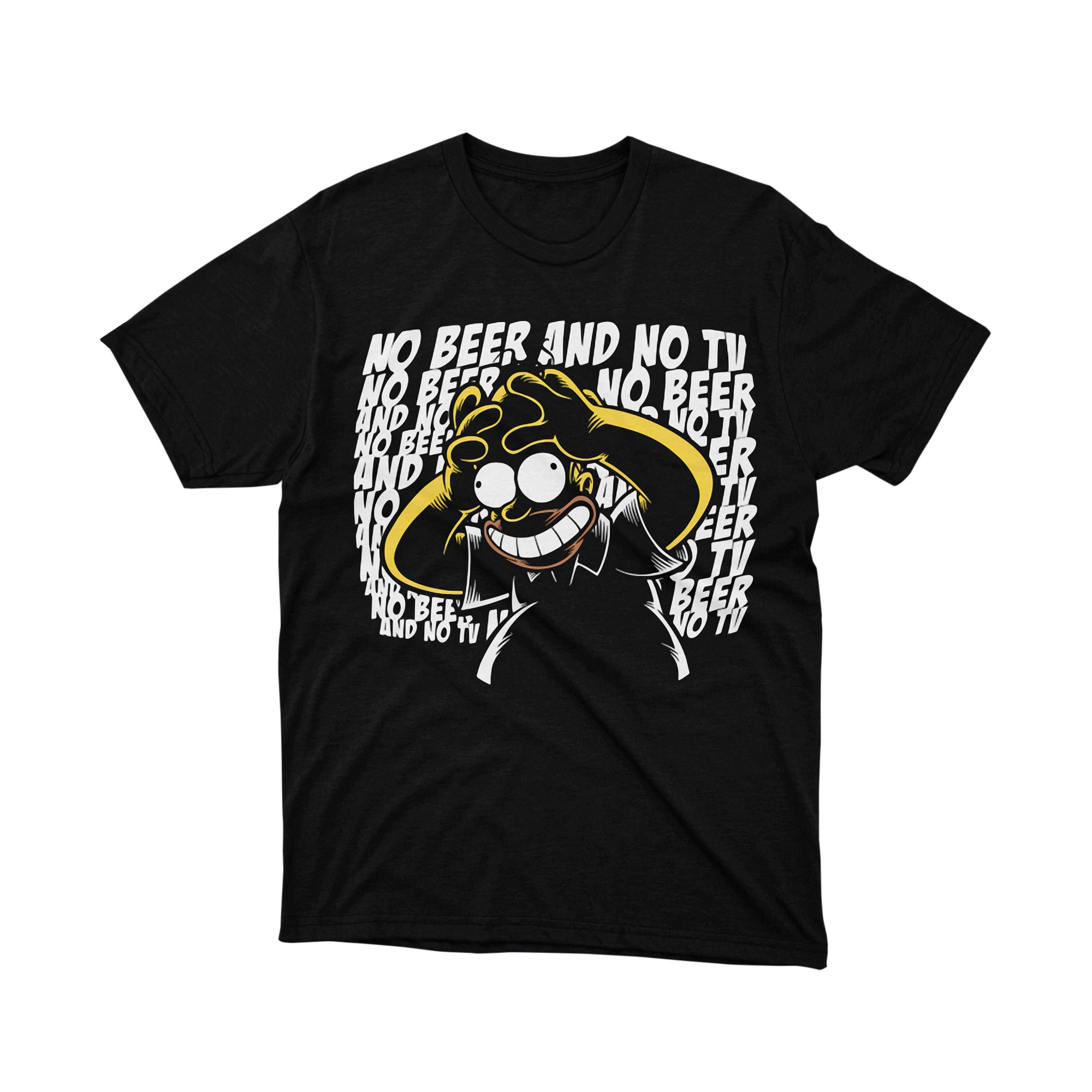 The Simpsons Homer Simpson No Beer No TV Quote T Shirt