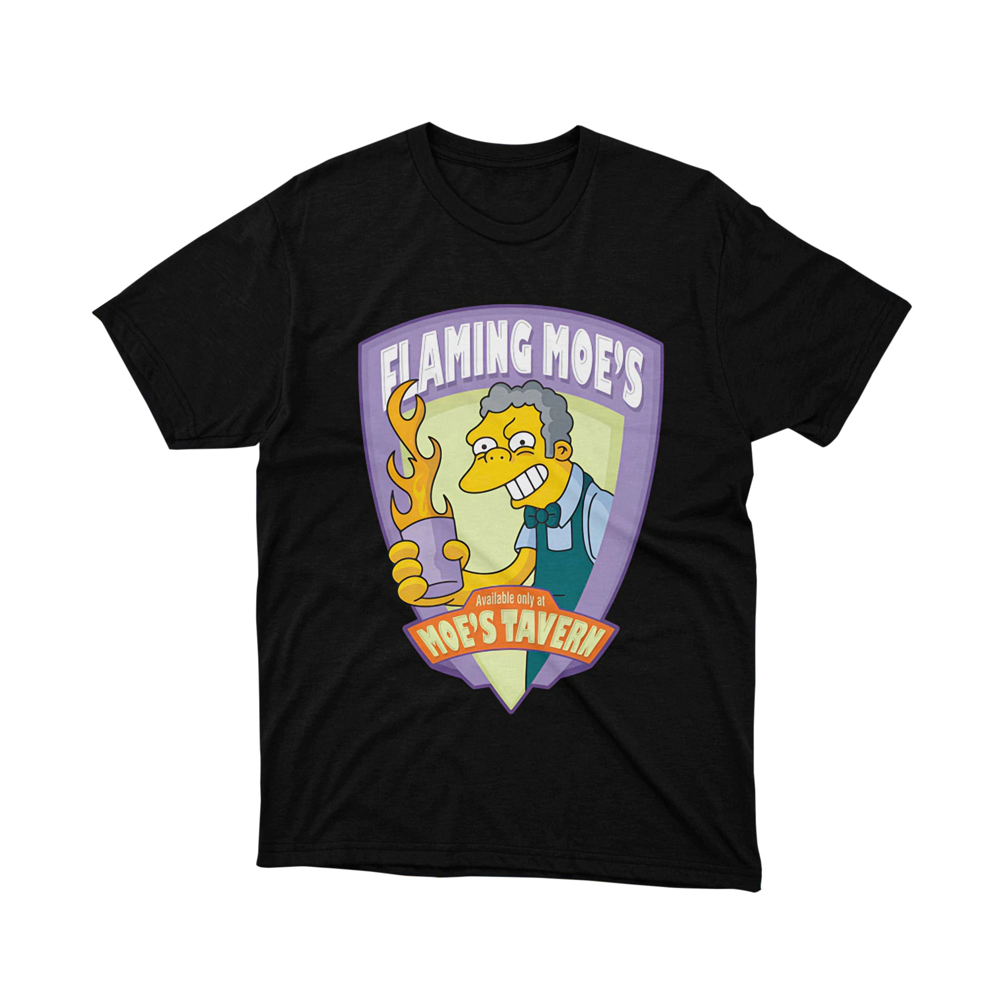 The Simpsons Moe Szyslak Flaming Moes Tavern T Shirt
