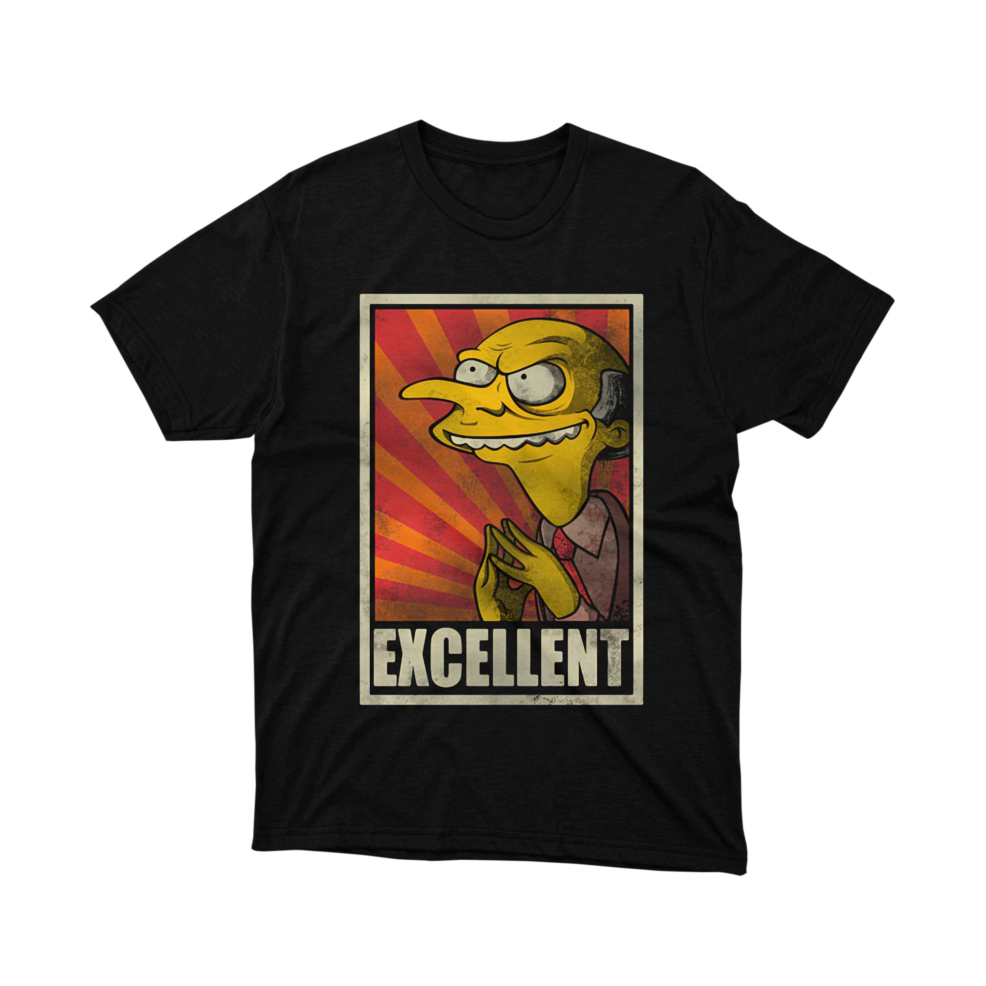 The Simpsons Mr Burns Excellent Propaganda Poster T Shirt
