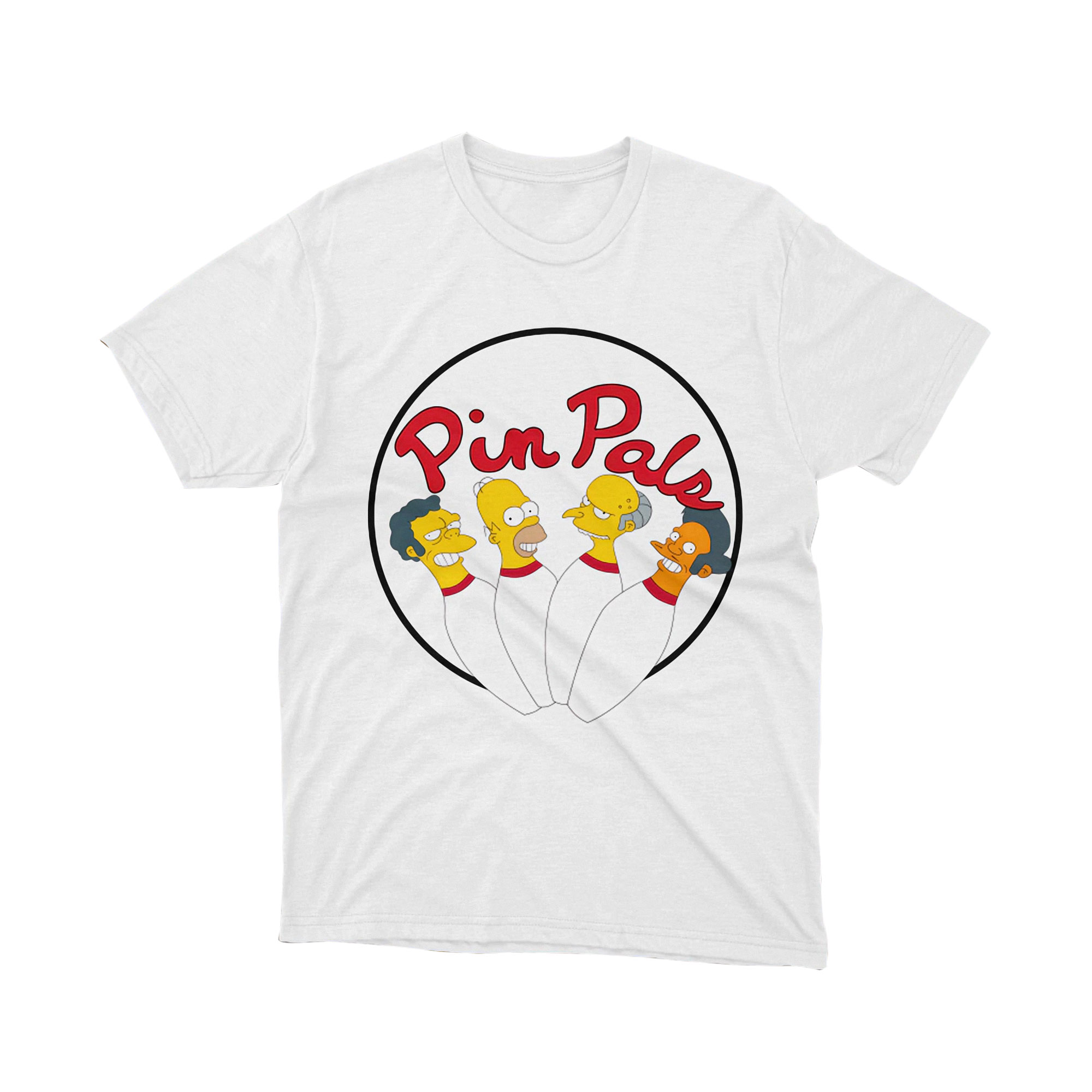 The Simpsons Pin Pals Bowling Homer Barney Apu T Shirt