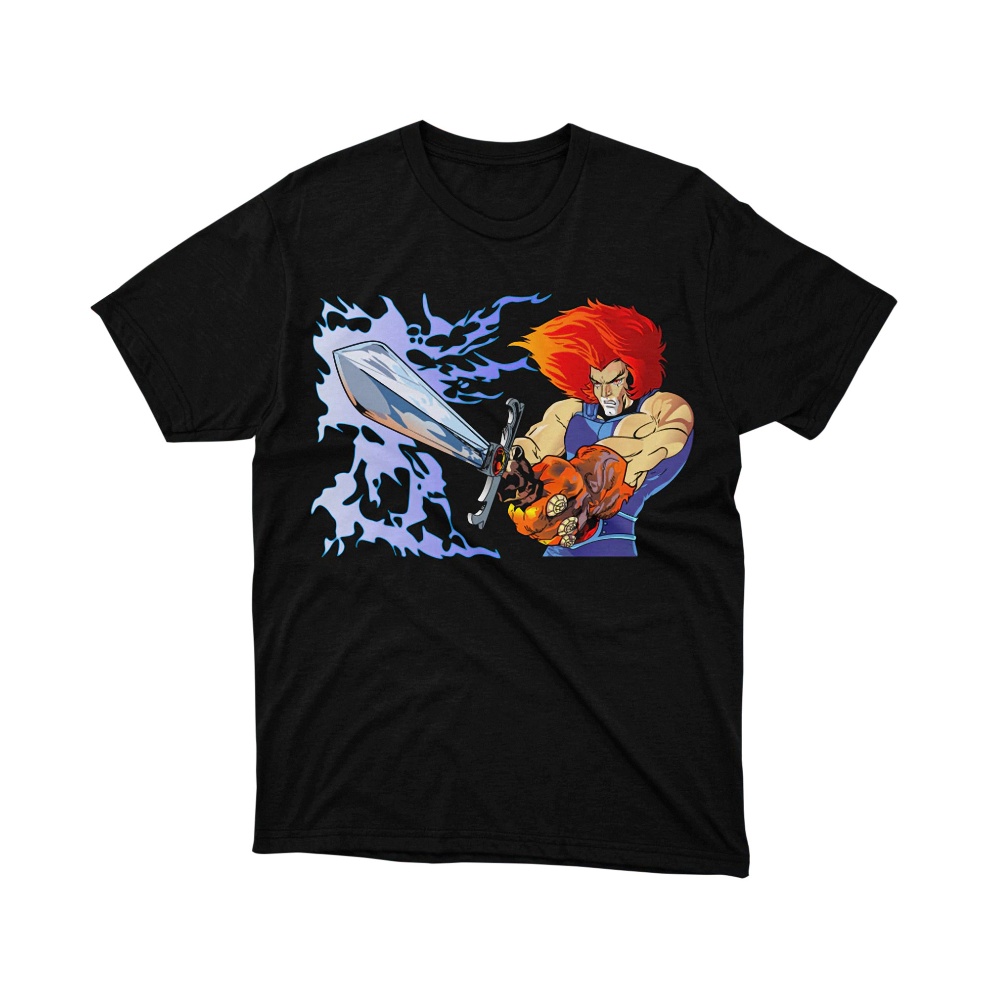 Thundercats Lion O Sword Action Parody T Shirt Vintage Anime Hero Unisex