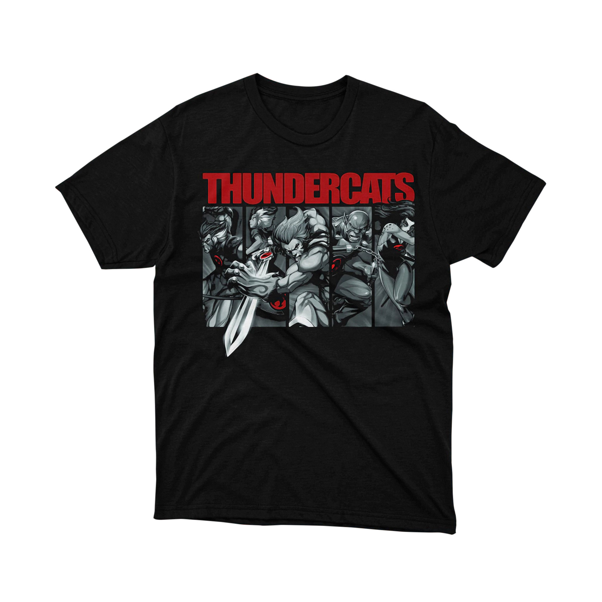 Thundercats Team Classic Red Logo Parody T Shirt Cartoon Panel Art Unisex