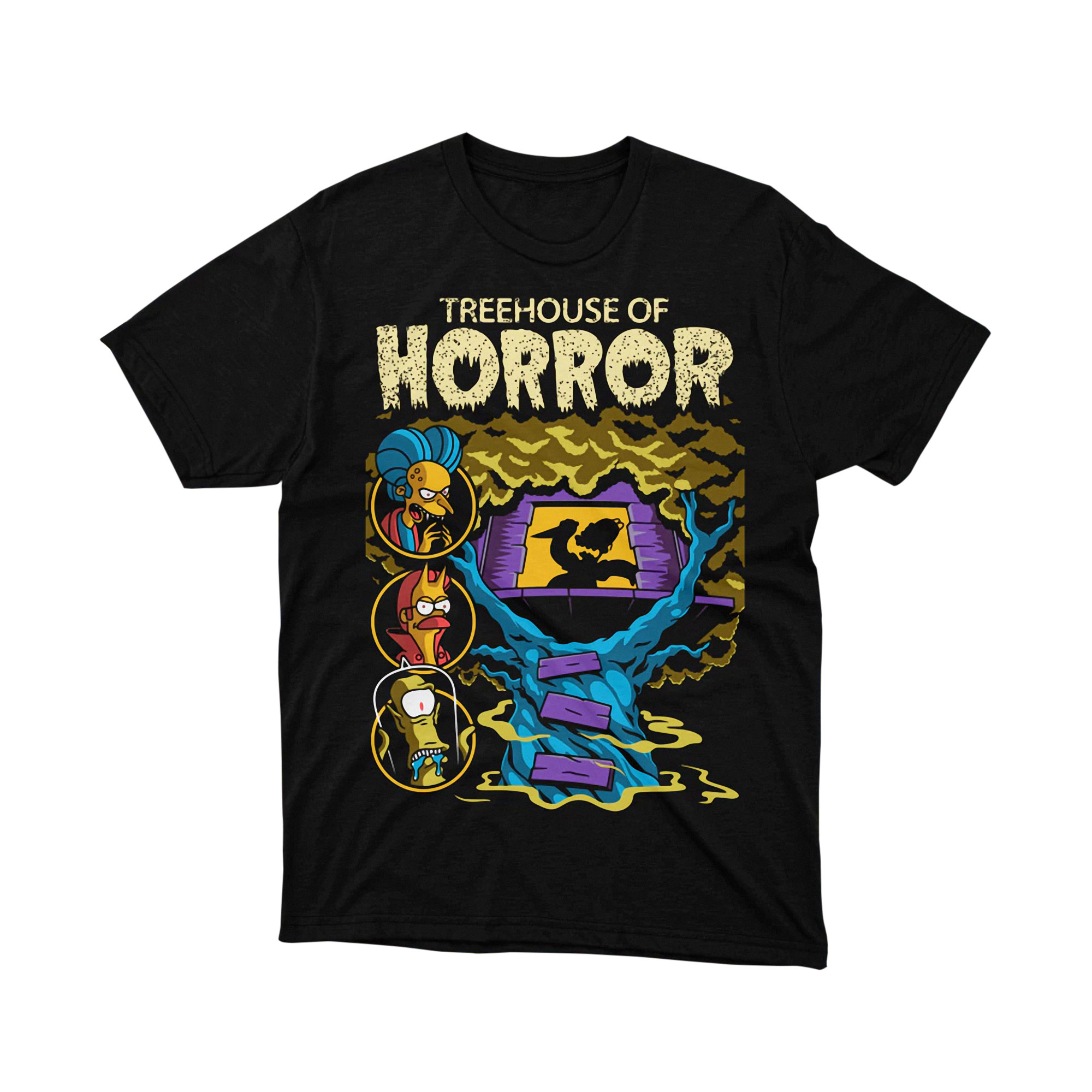 Treehouse of Horror Spooky Tree Parody Cartoon T Shirt Unisex Classic