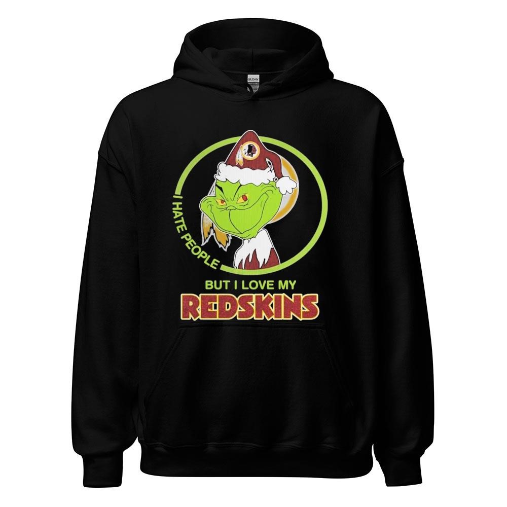 Grinch Washington Redskins Christmas T-Shirt – Hates People But Loves Football Funny Xmas 2025 Tee