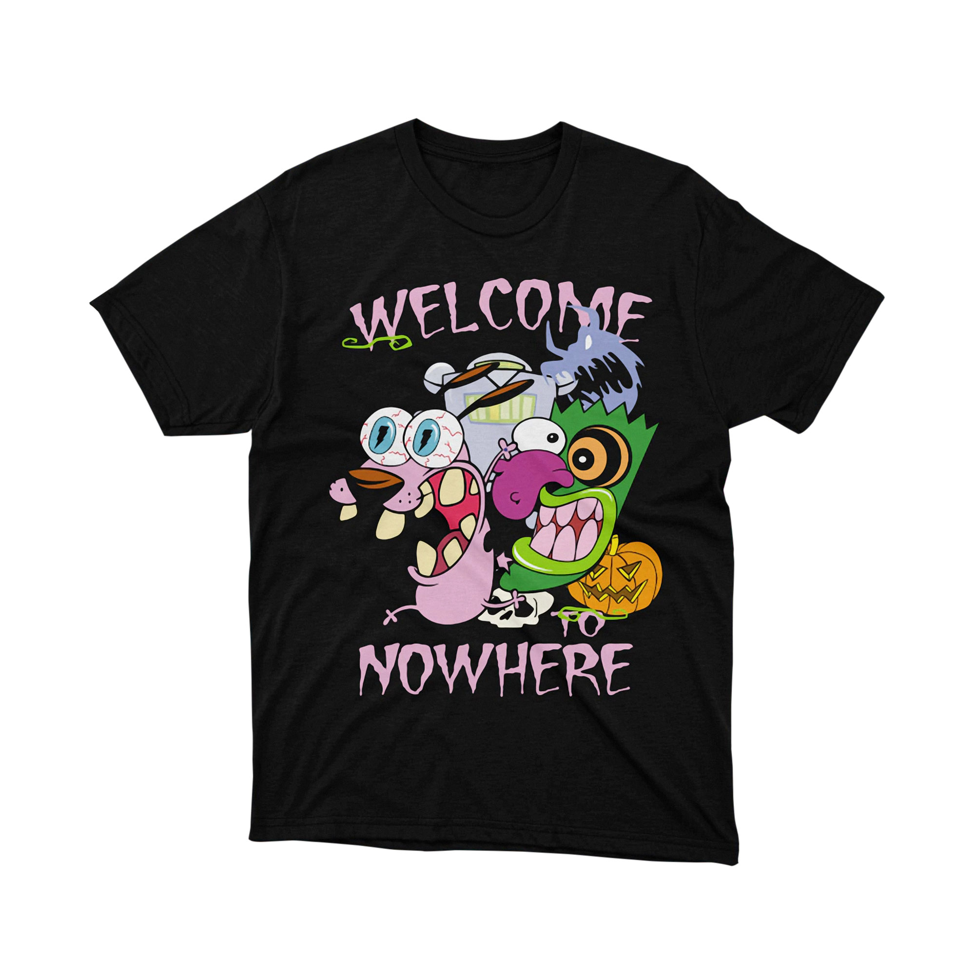 Welcome To Nowhere Courage Cowardly Dog Halloween Tee Shirt