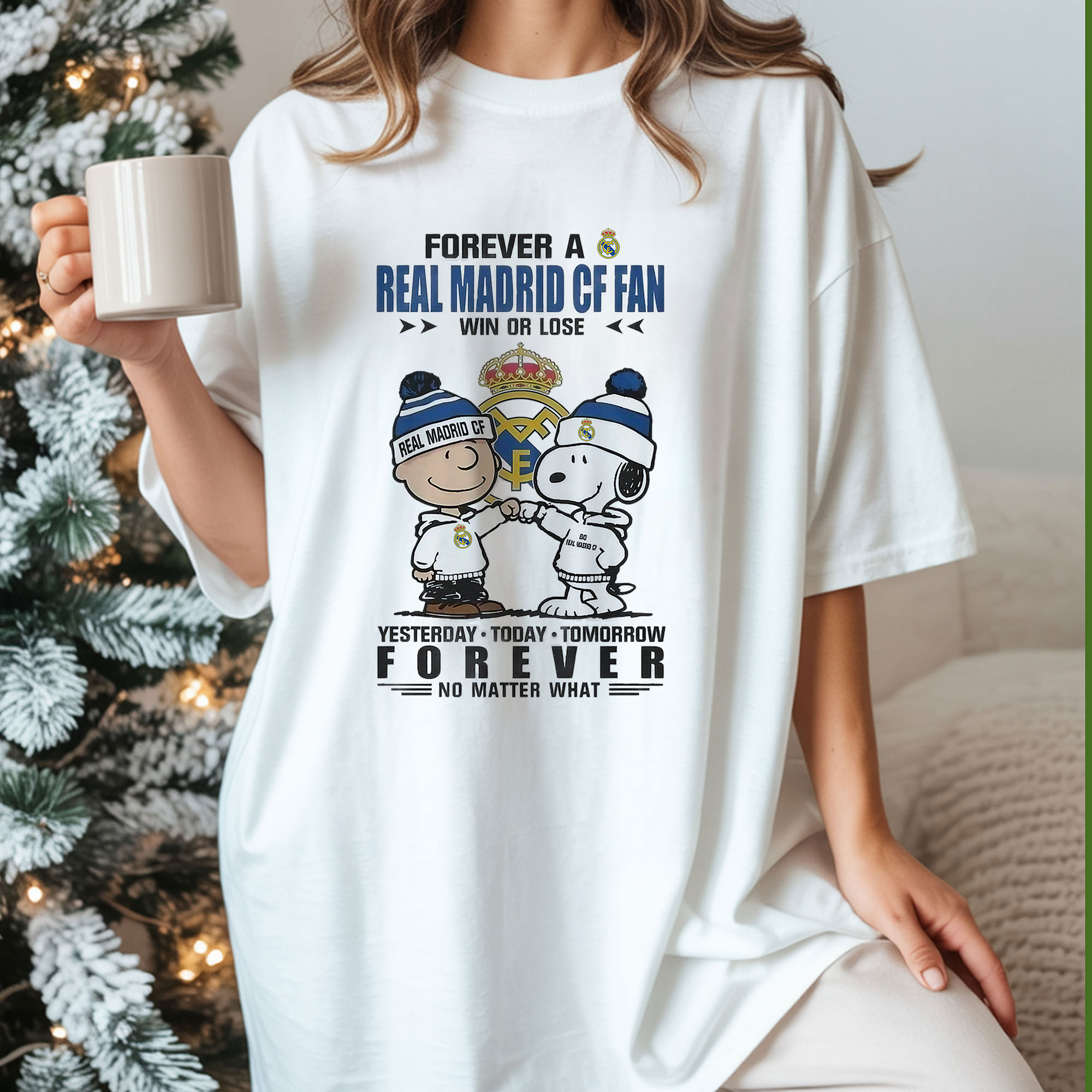 Charlie Brown and Snoopy Real Madrid CF Fan Forever Win or Lose Soccer Football Vintage Bootleg Team Pride Apparel – T-Shirt, Hoodie & Sweatshirt