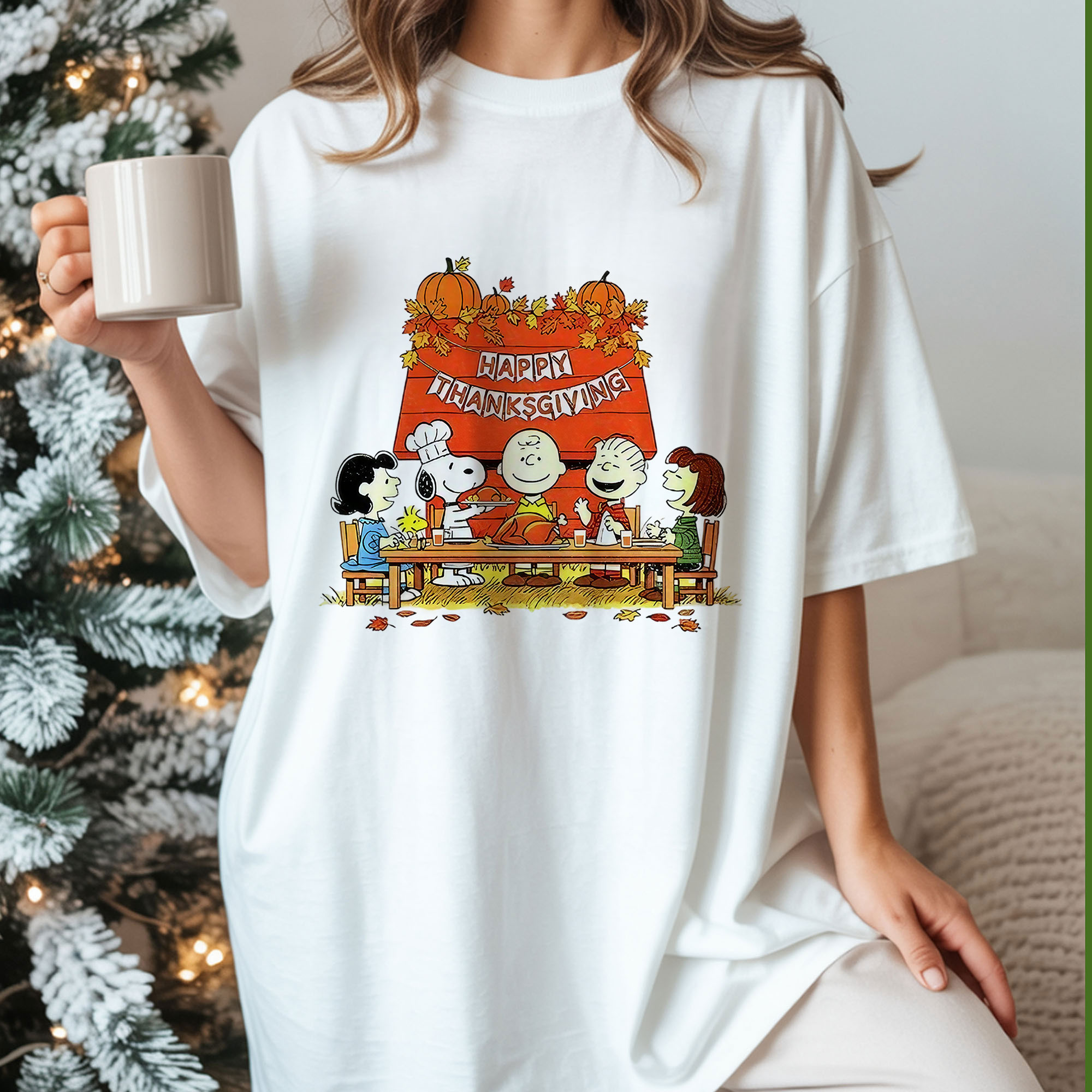 Snoopy Thanksgiving Peanuts Fall Cartoon Holiday Vintage Autumn Graphic Apparel – T-Shirt, Hoodie & Sweatshirt