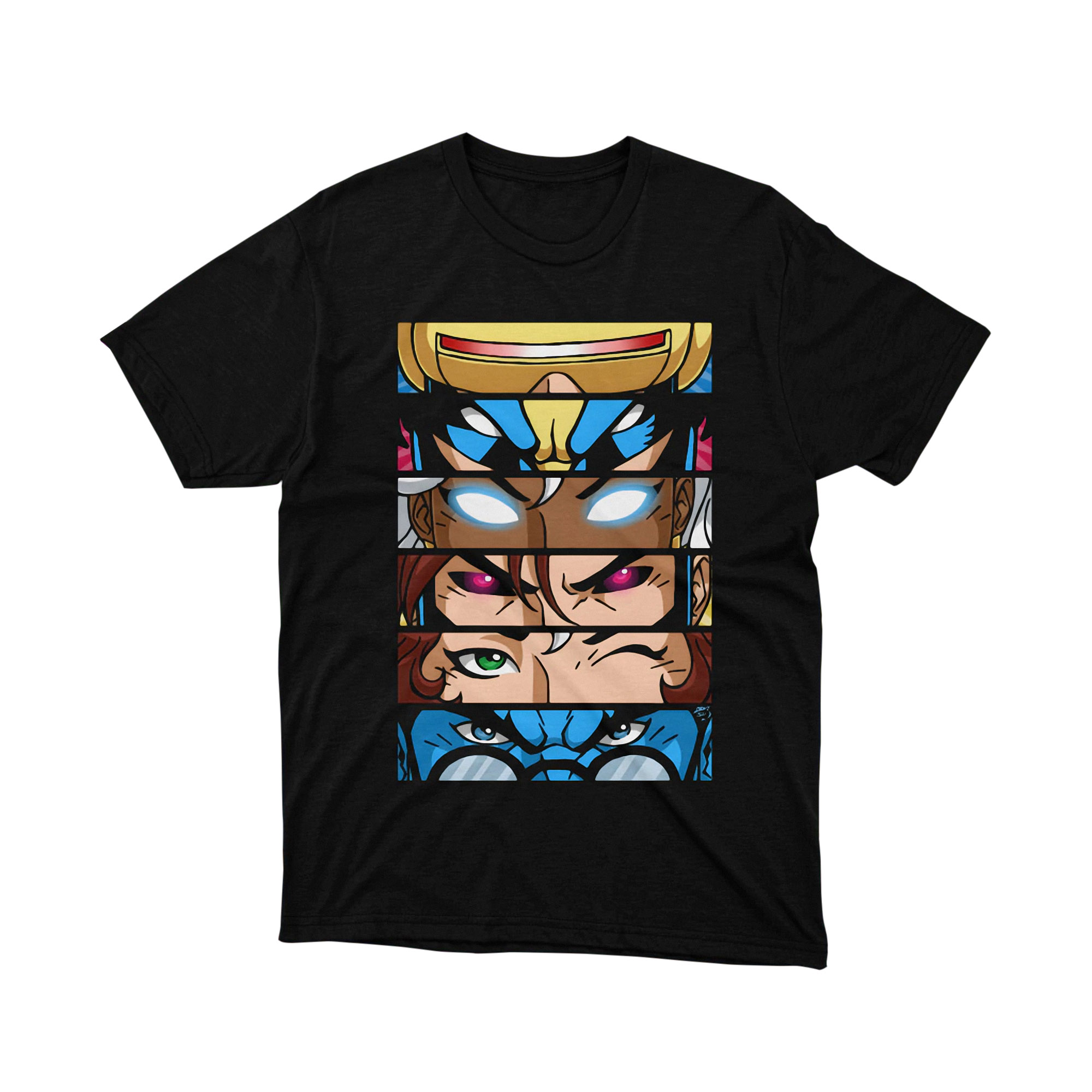 X-Men Character Eyes Graphic Tee, Marvel Superheroes Faces Shirt, Cool X-Men Comic Art T-Shirt for Men & Women, Marvel Fan Apparel