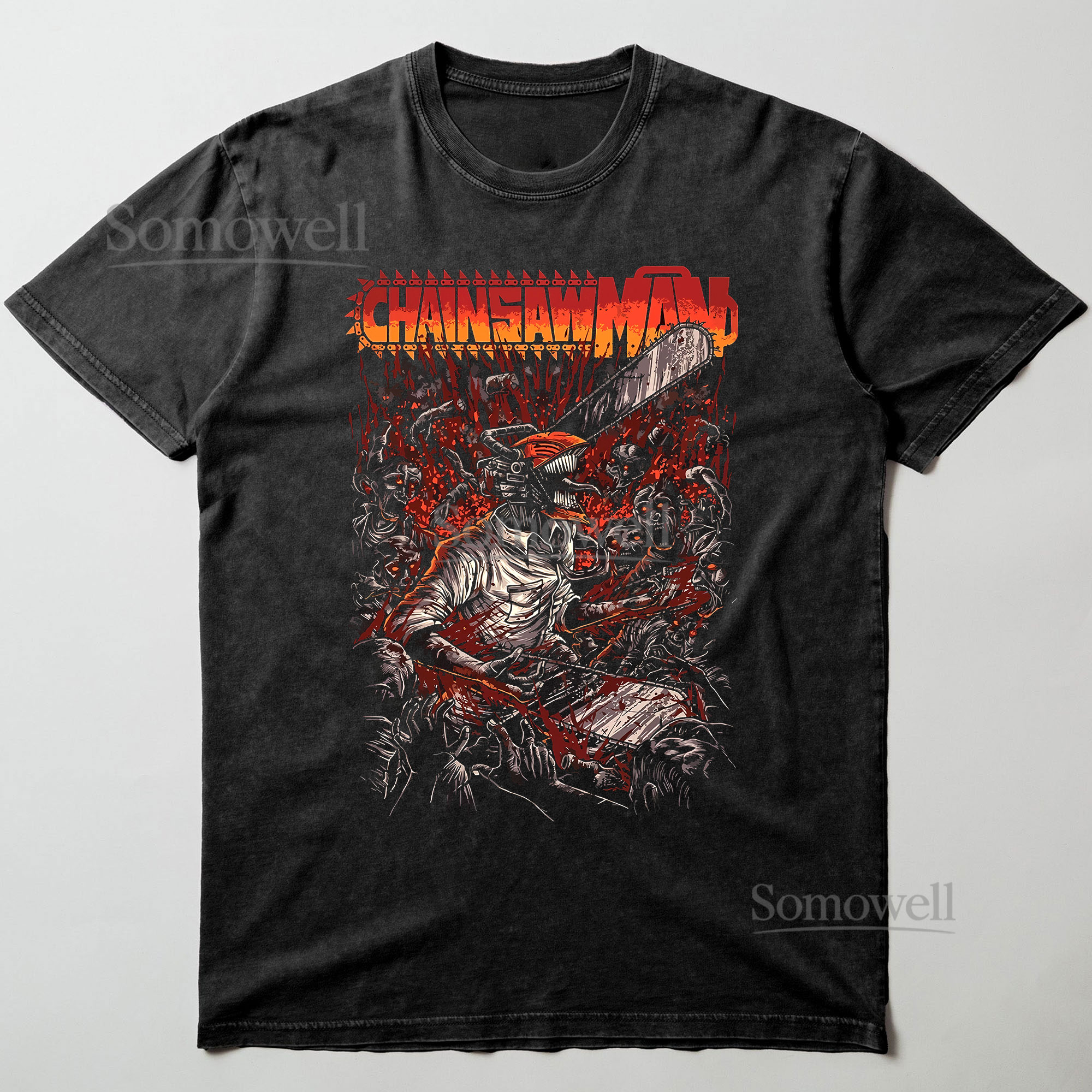 Chainsaw Man Manga Action Swarm Art ,hoodie sweatshirt vintage