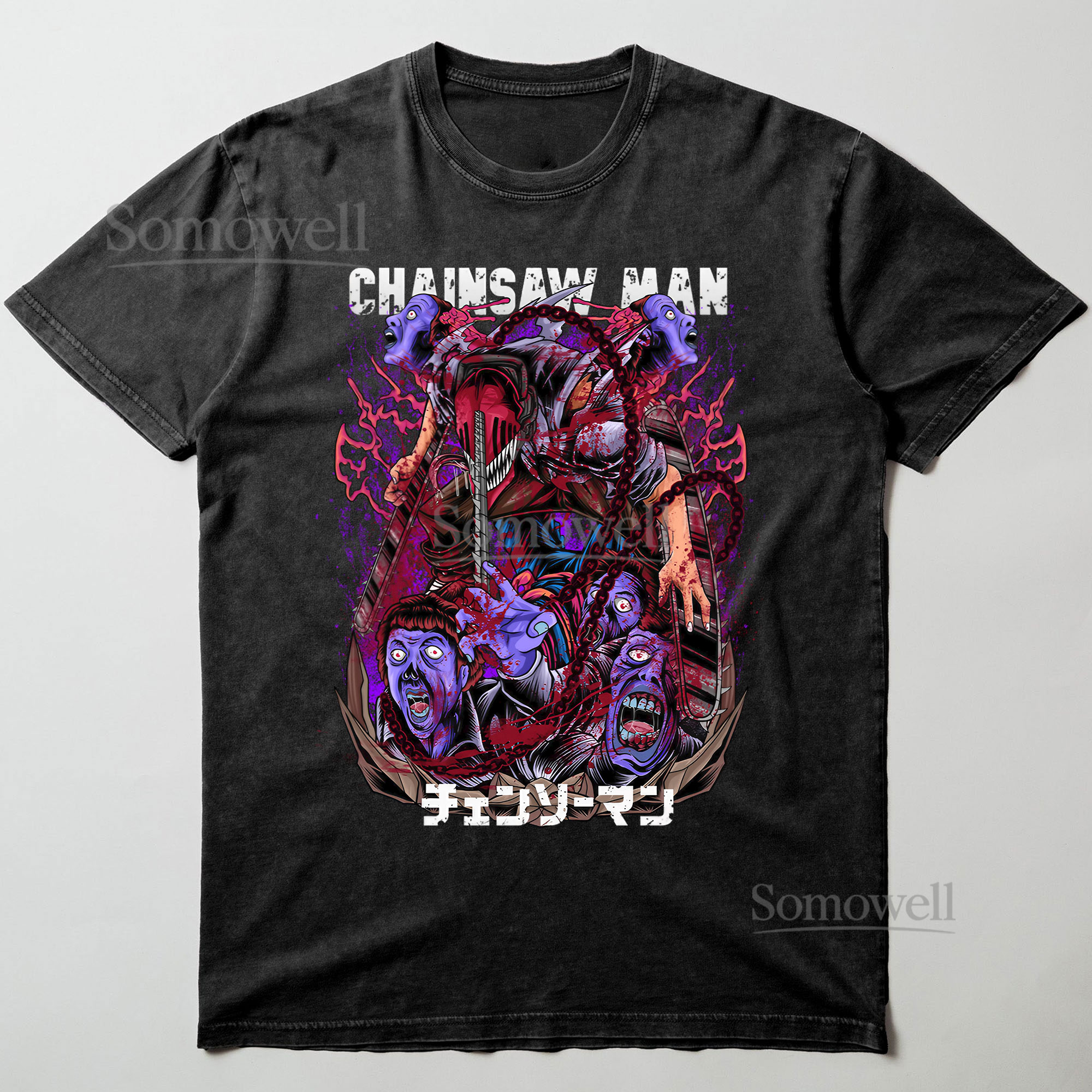 Chainsaw Man Zombie Attack Anime Graphic ,hoodie sweatshirt vintage