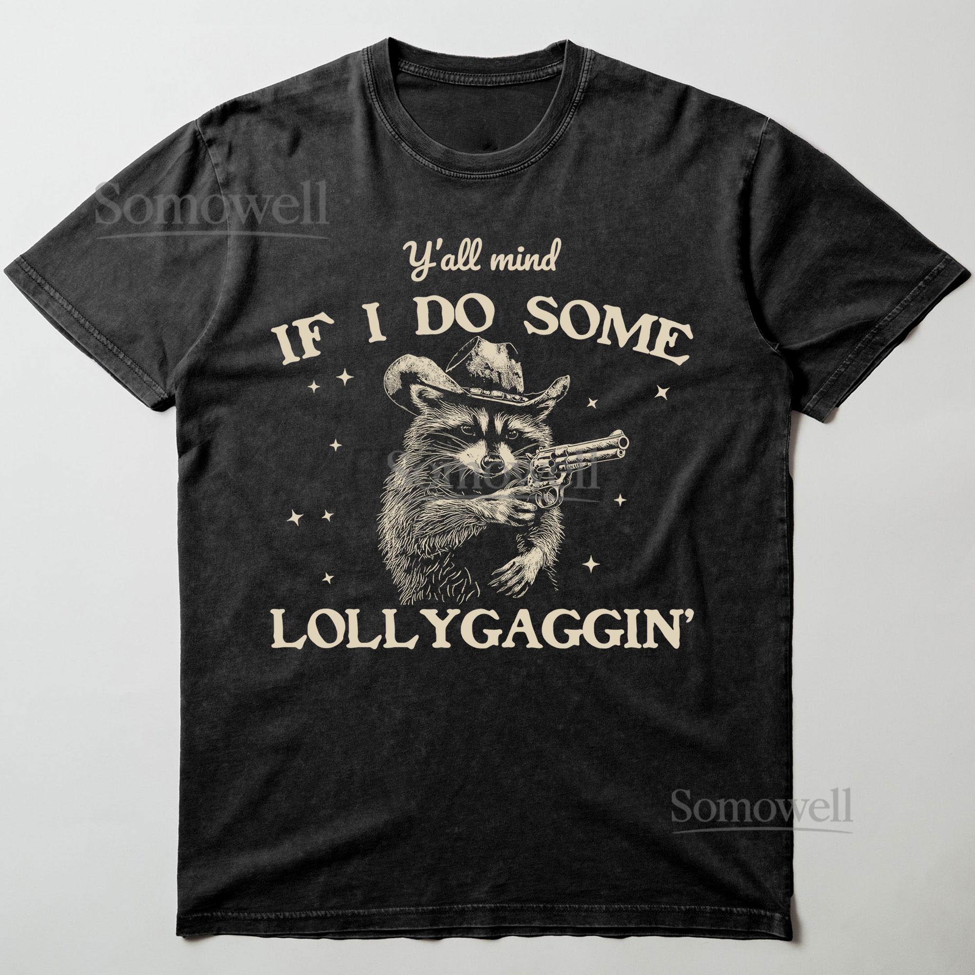 Cowboy Raccoon Yall Mind Lollygaggin Western ,hoodie sweatshirt vintage