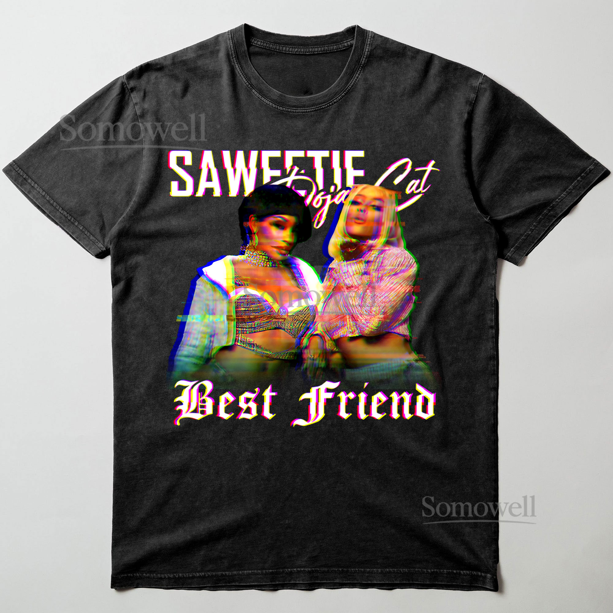 Saweetie Doja Cat Best Friend Vintage Bootleg TShirt Hip Hop Rapper