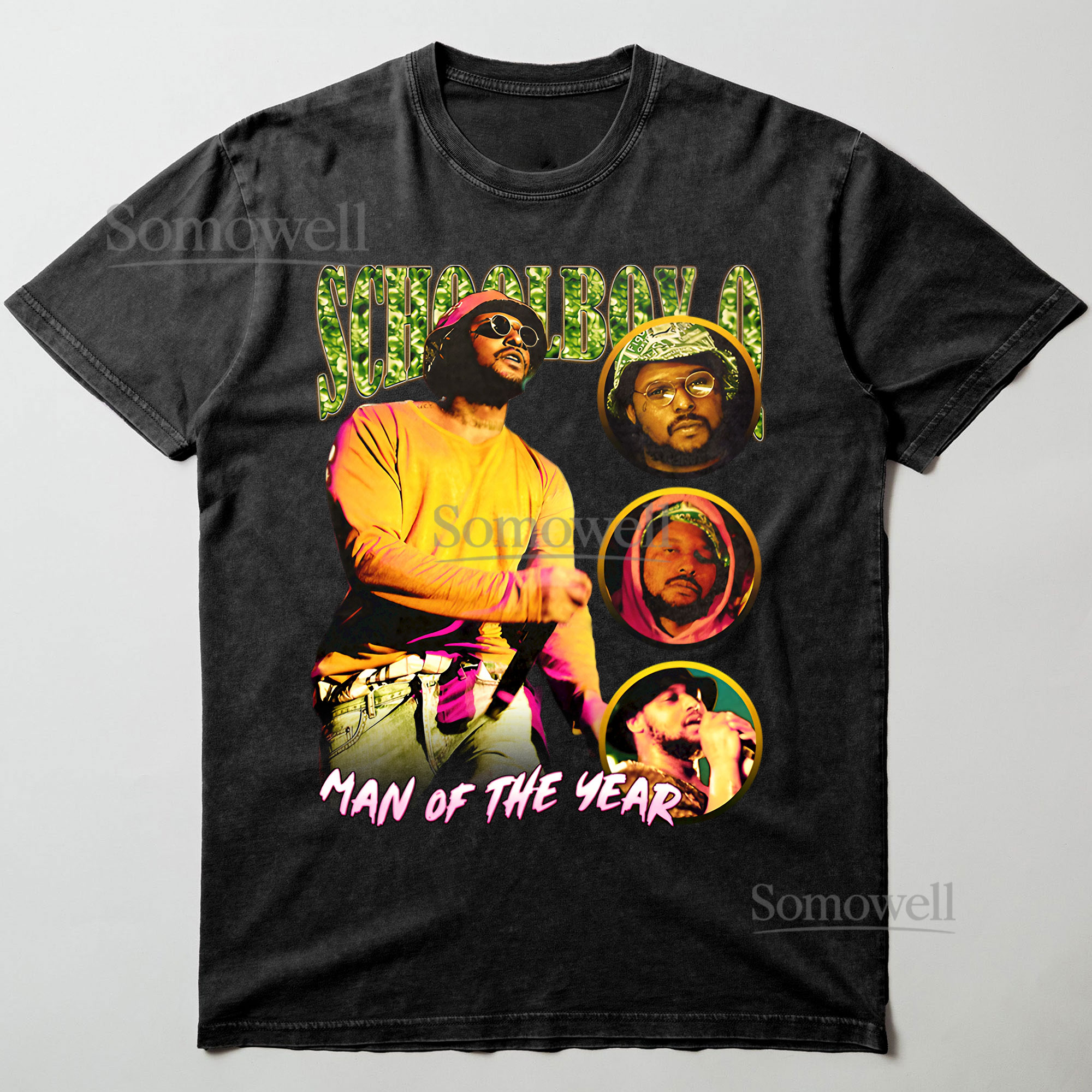 Schoolboy Q Man Of The Year Rapper Vintage Bootleg 90s TShirt