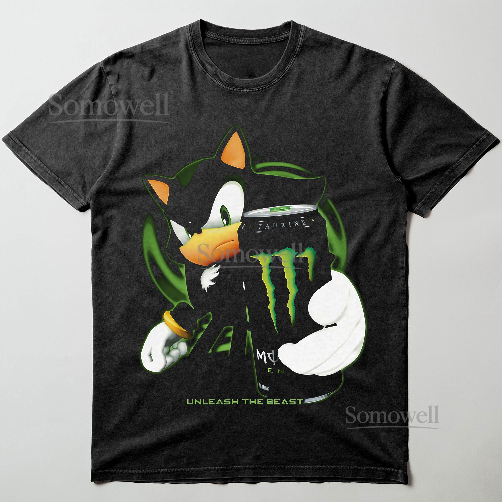 Shadow Sonic Monster Energy Unleash the Beast Graphic ,hoodie sweatshirt t shirt vintage Video Game T Shirt