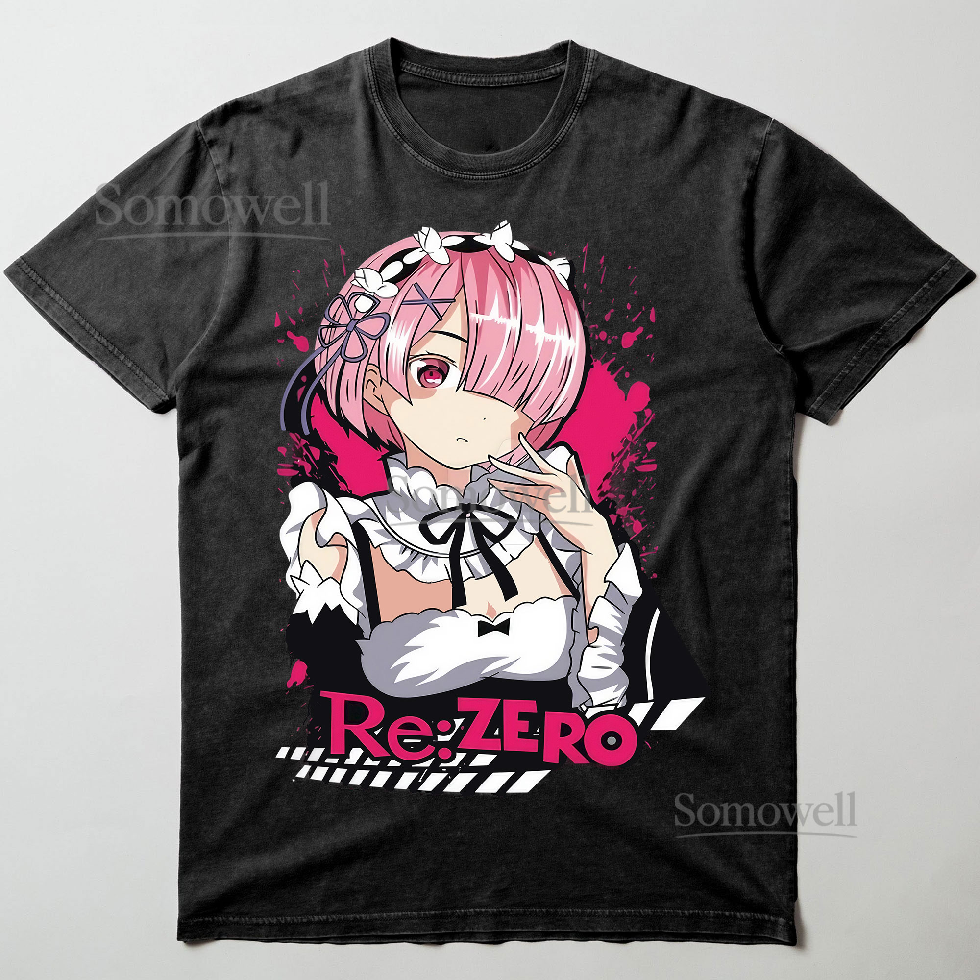 Re Zero Rem Cat Maid Anime Graphic ,hoodie sweatshirt t shirt vintage Japanese Manga T Shirt