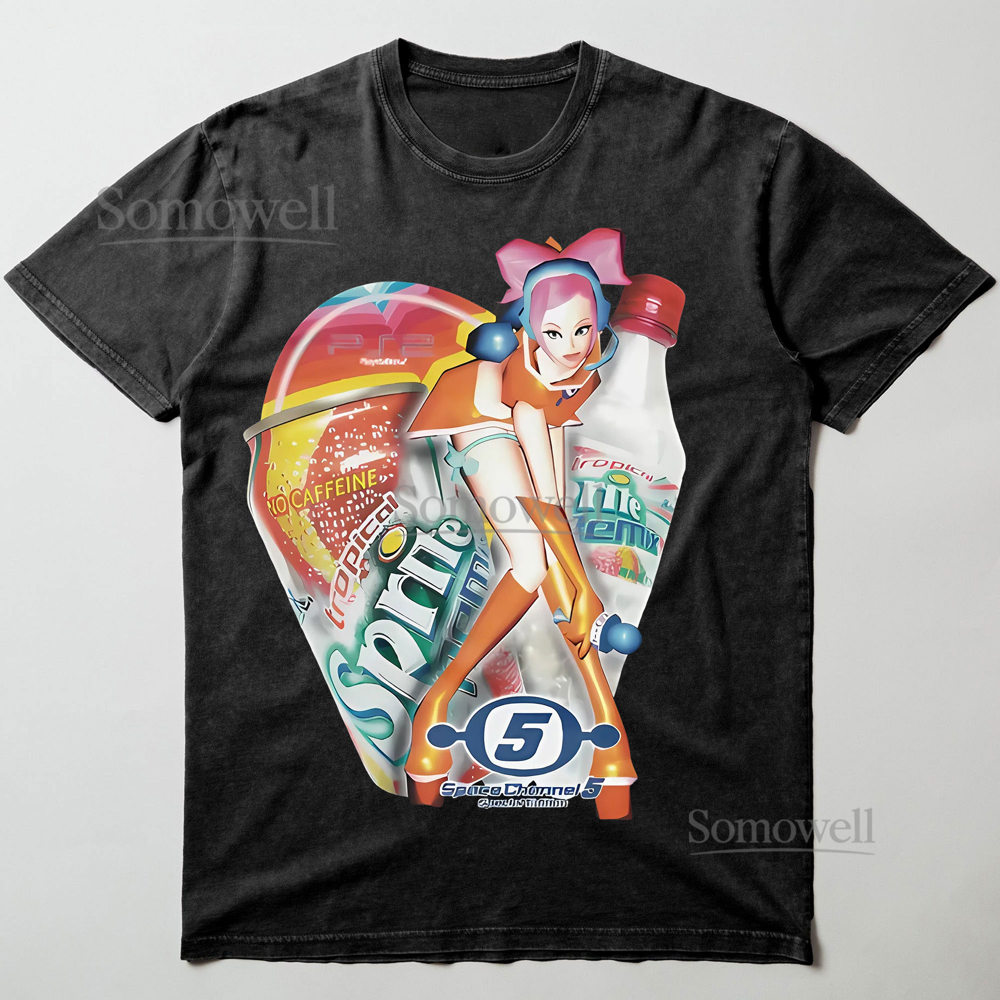 Space Channel Five Ulala Tropical Sprite Parody Graphic ,hoodie sweatshirt t shirt vintage Anime Game T Shirt