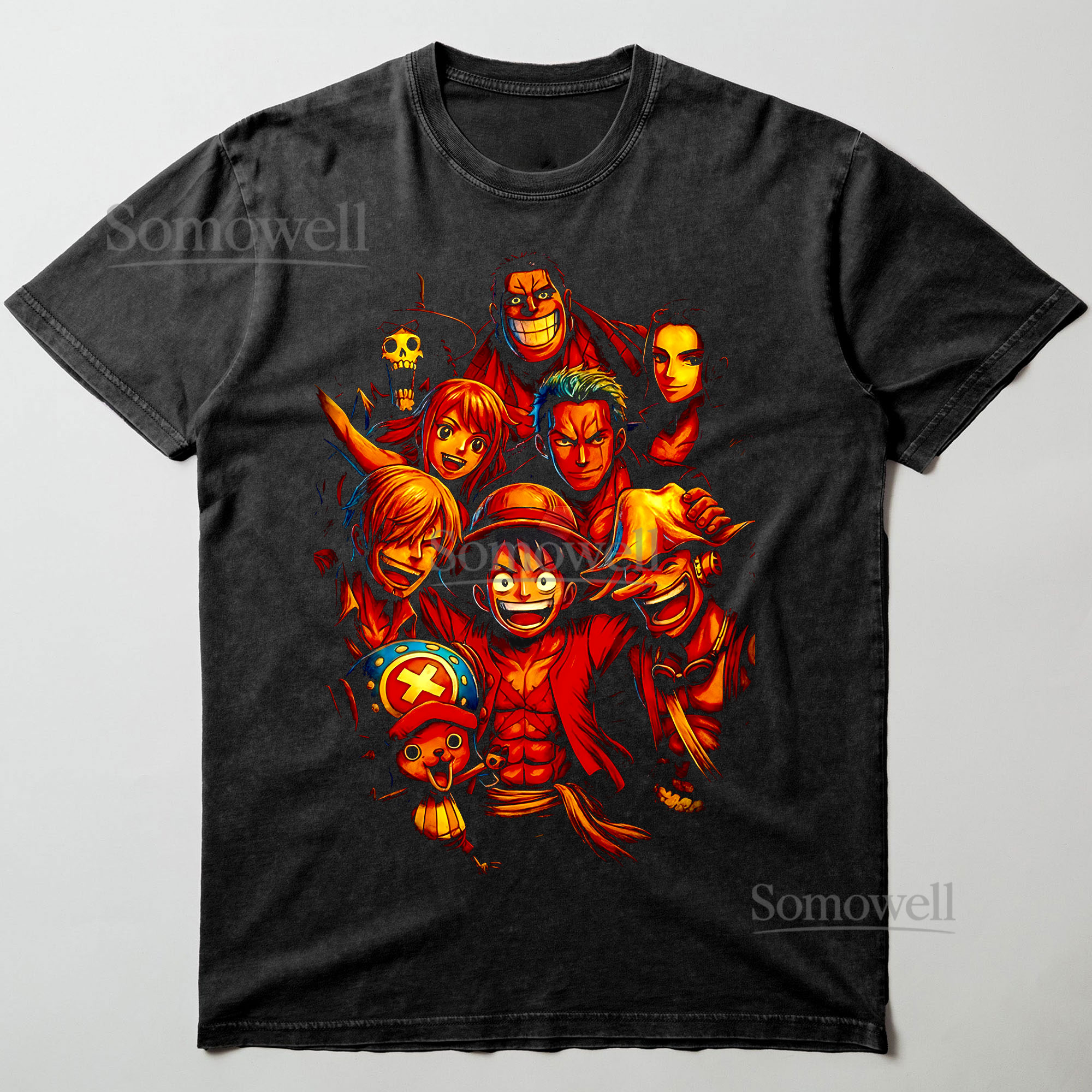 One Piece Straw Hat Crew Pirate Team Anime Graphic ,hoodie sweatshirt t shirt vintage Japanese Streetwear T Shirt