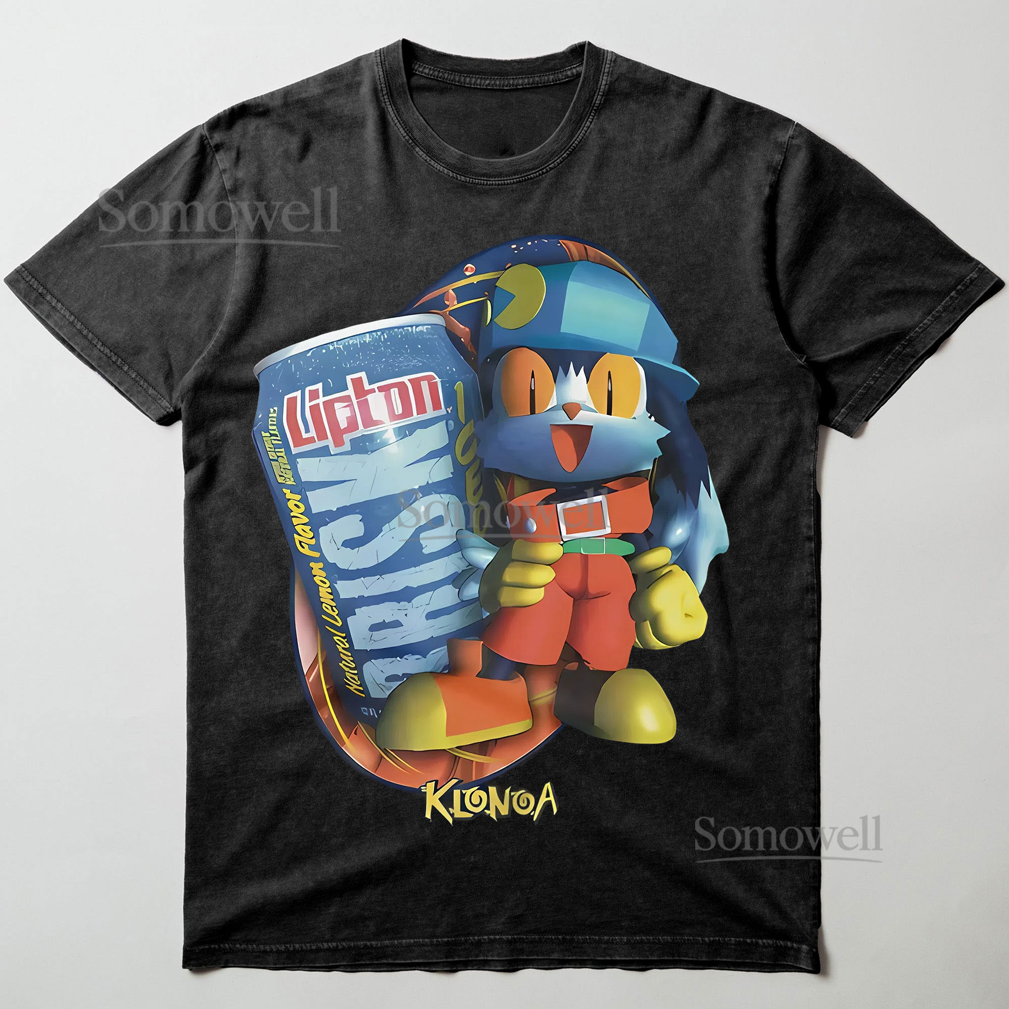Klonoa Lipton Brisk Parody Graphic ,hoodie sweatshirt t shirt vintage Vintage Game Character T Shirt