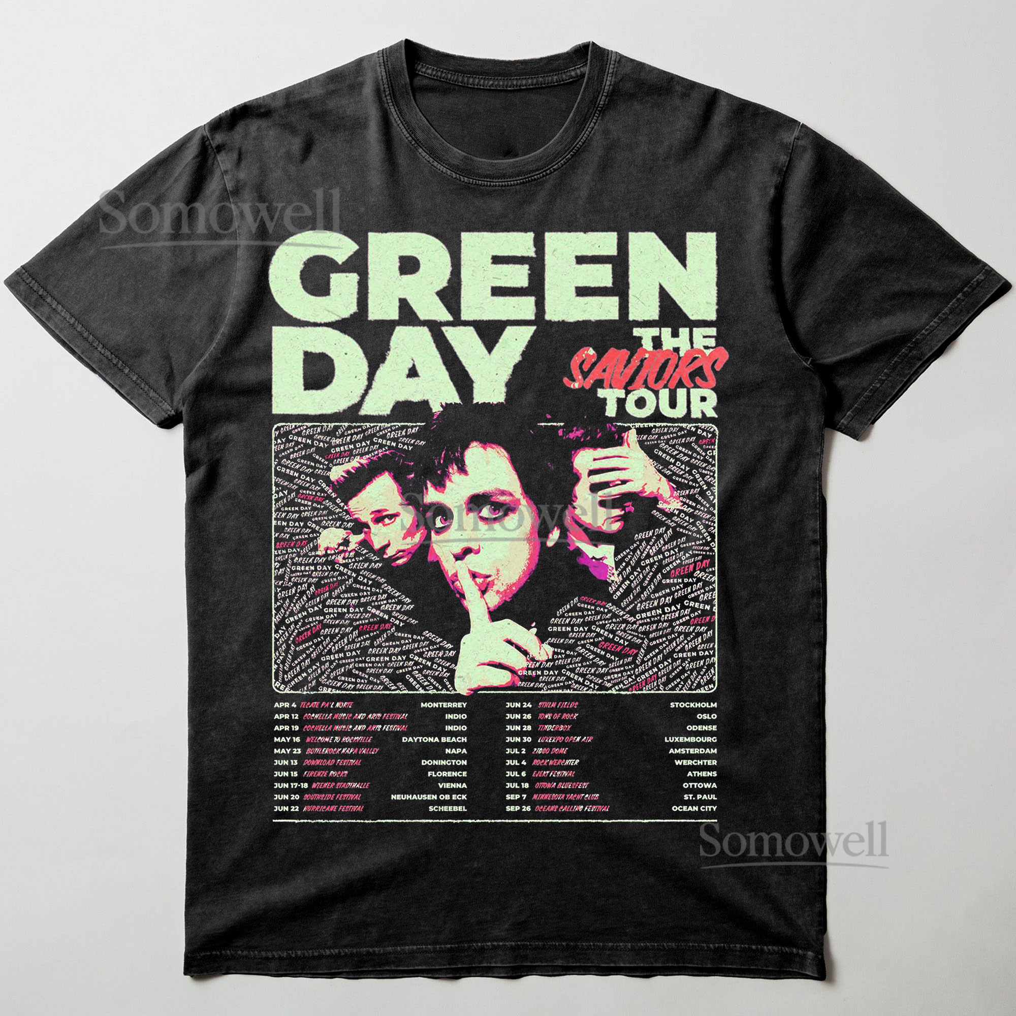 Green Day The Saviors Tour Band Graphic ,hoodie sweatshirt t shirt vintage Concert Merchandise T Shirt