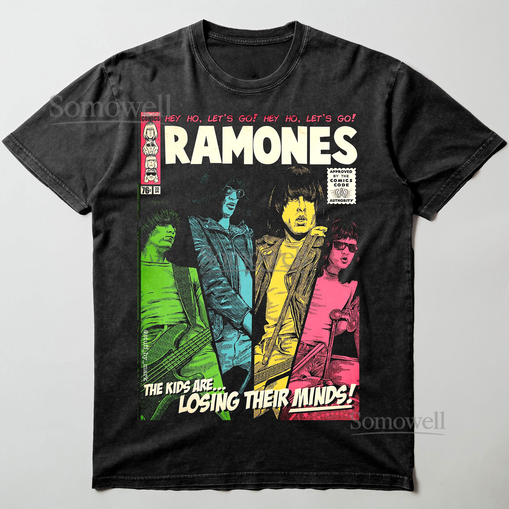 Ramones Comic Cover Punk Band Graphic ,hoodie sweatshirt t shirt vintage Vintage Rock Style T Shirt